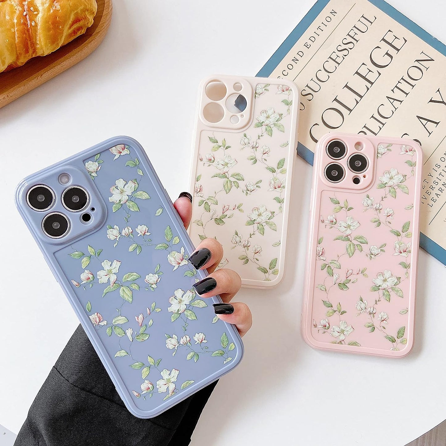 ZTOFERA Compatible with Iphone 12 Pro Max Case for Girls Women, Floral Flower Pattern Design Silicone Case, Slim Shockproof TPU Protective Bumper Case Cover for Iphone 12 Pro Max,Grey  ZTOFERA   