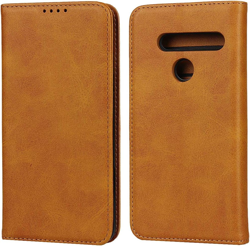 Icovercase for LG G8 Thinq Wallet Case, Premium PU Magnetic Leather Card Slots Holder Carry Kickstand Feature Flip Cover Case for LG G8 (Navy Blue)  iCoverCase Khaki  