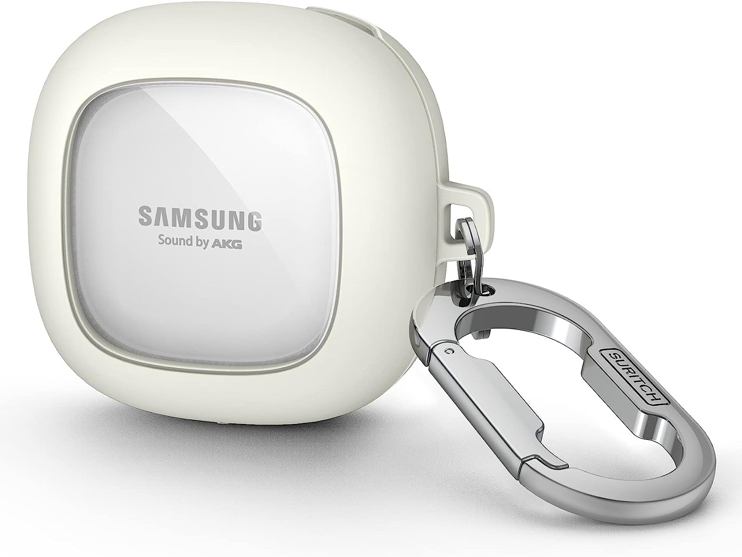 SURITCH for Samsung Galaxy Buds 2 Pro Case(2022)/Galaxy Buds 2 Case(2021)/Galaxy Buds Live Case(2020)/Galaxy Buds Pro Case(2021) Hard PC Shockproof TPU Cover with Gun-Colored Keychain Carabiner, Blue  SURITCH White  