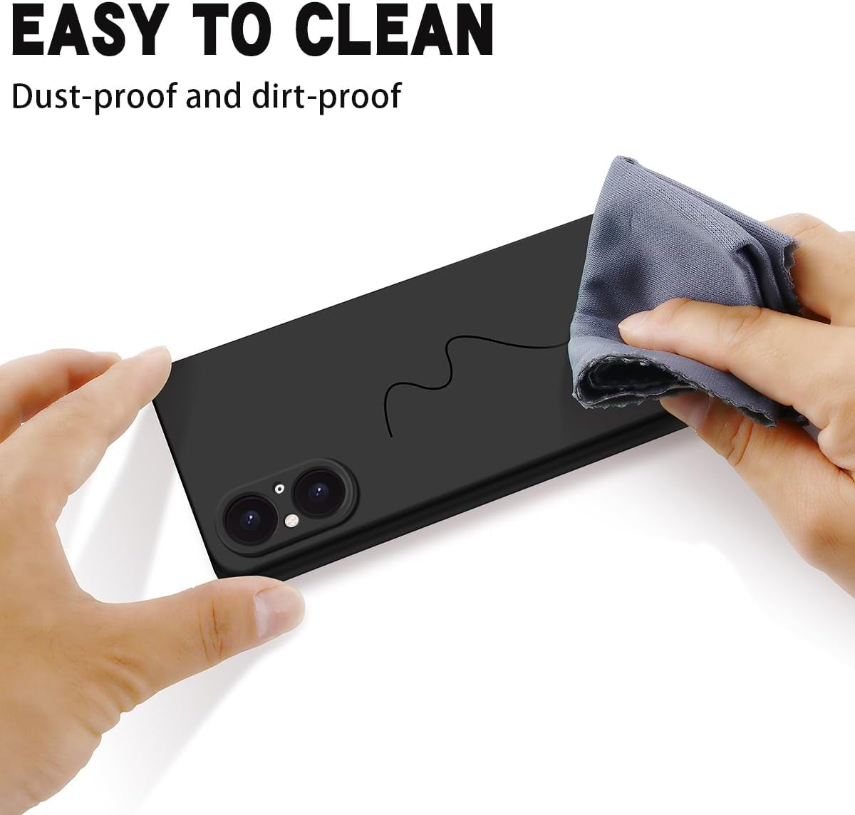 DAMONDY for Sony Xperia 5 V Case,Xperia 5 V Phone Case,Slim Liquid Silicone Full Covered Soft Gel Rubber Case Cover Compatible with Sony Xperia 5 V -Black  DAMONDY   