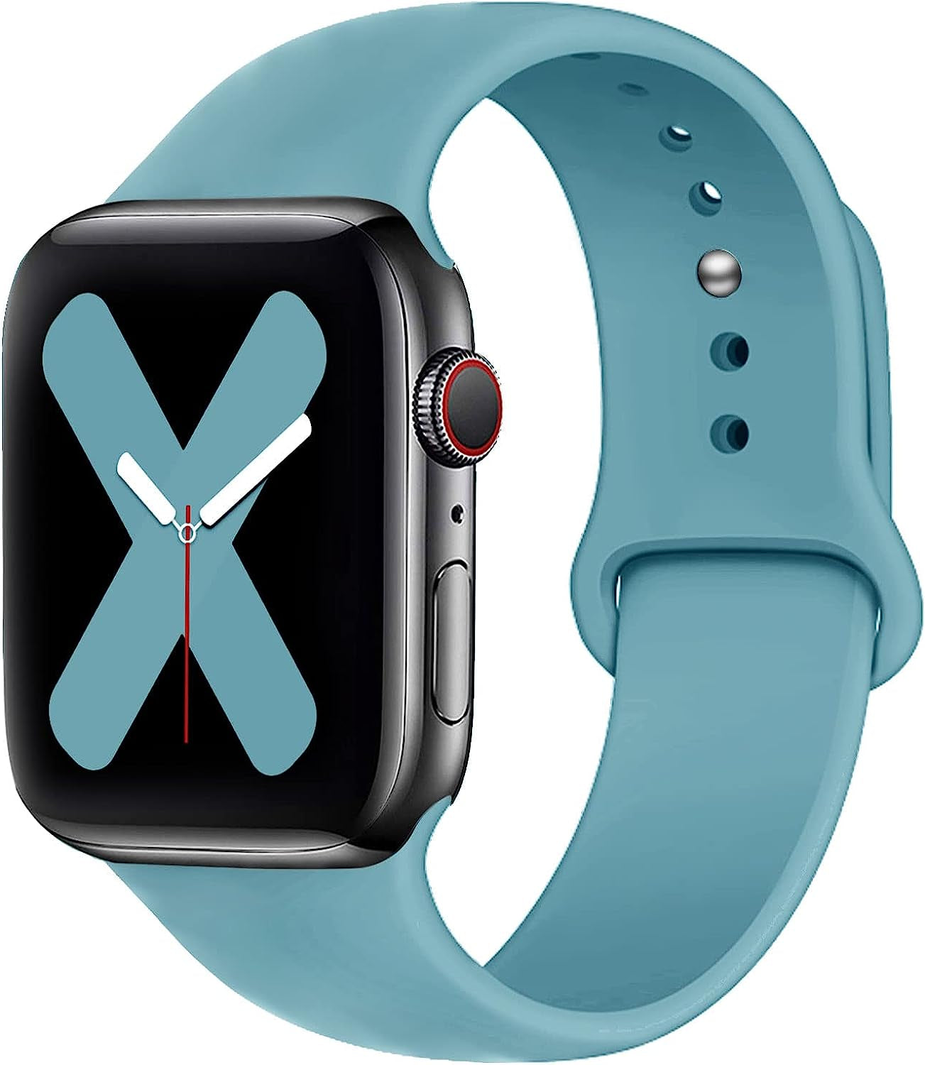 Saucyi Compatible with Apple Watch Band 41Mm 40Mm 38Mm 49Mm 45Mm 44Mm 42Mm,Soft Silicone Sport Band Replacement Strap with Classic Clasp for Iwatch Series 8 7 6 5 4 3 2 1 SE  Saucyi Cactus 38mm/40mm/41mm S/M 