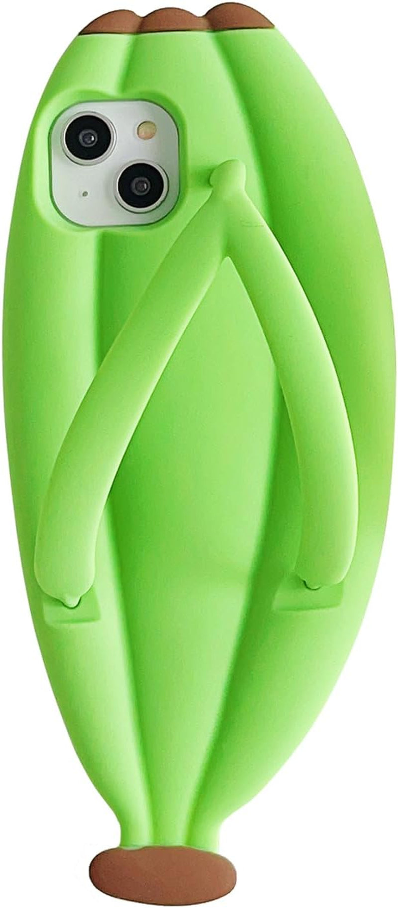 Yatchen Kawaii Phone Cases Apply to Iphone 11,Cute Cartoon Green Slippers Phone Case with Banana Flip Flops Phone Case 3D Case Soft Silicone Protctor Women Girls for Iphone 11  Yatchen   