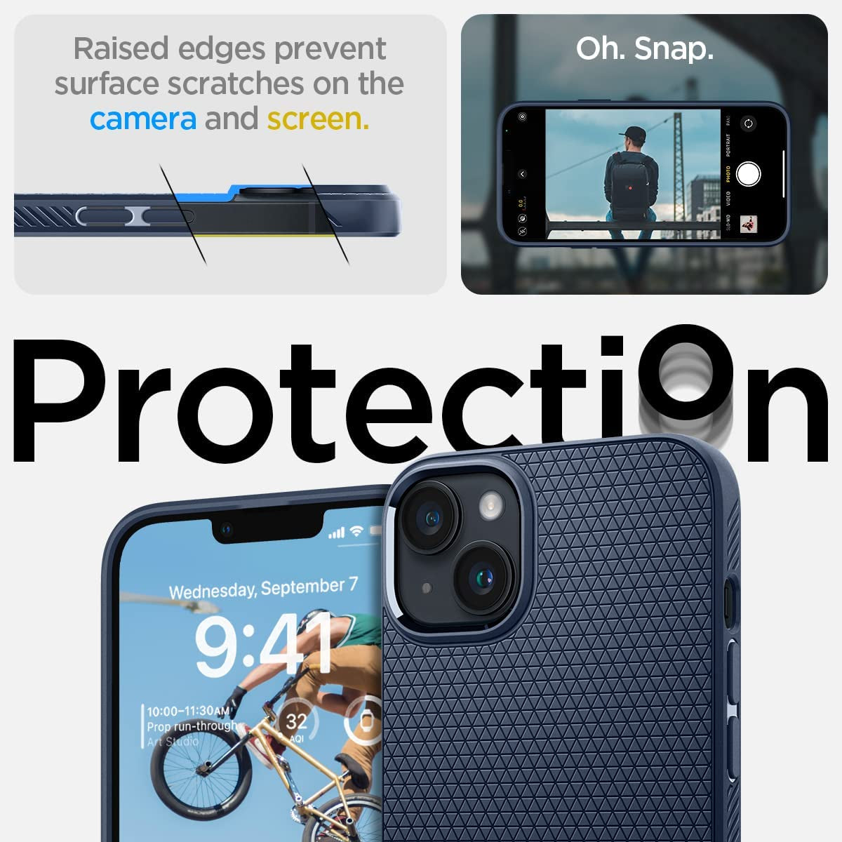 Spigen Liquid Air Armor Designed for Iphone 14 Case (2022) - Navy Blue  Spigen   