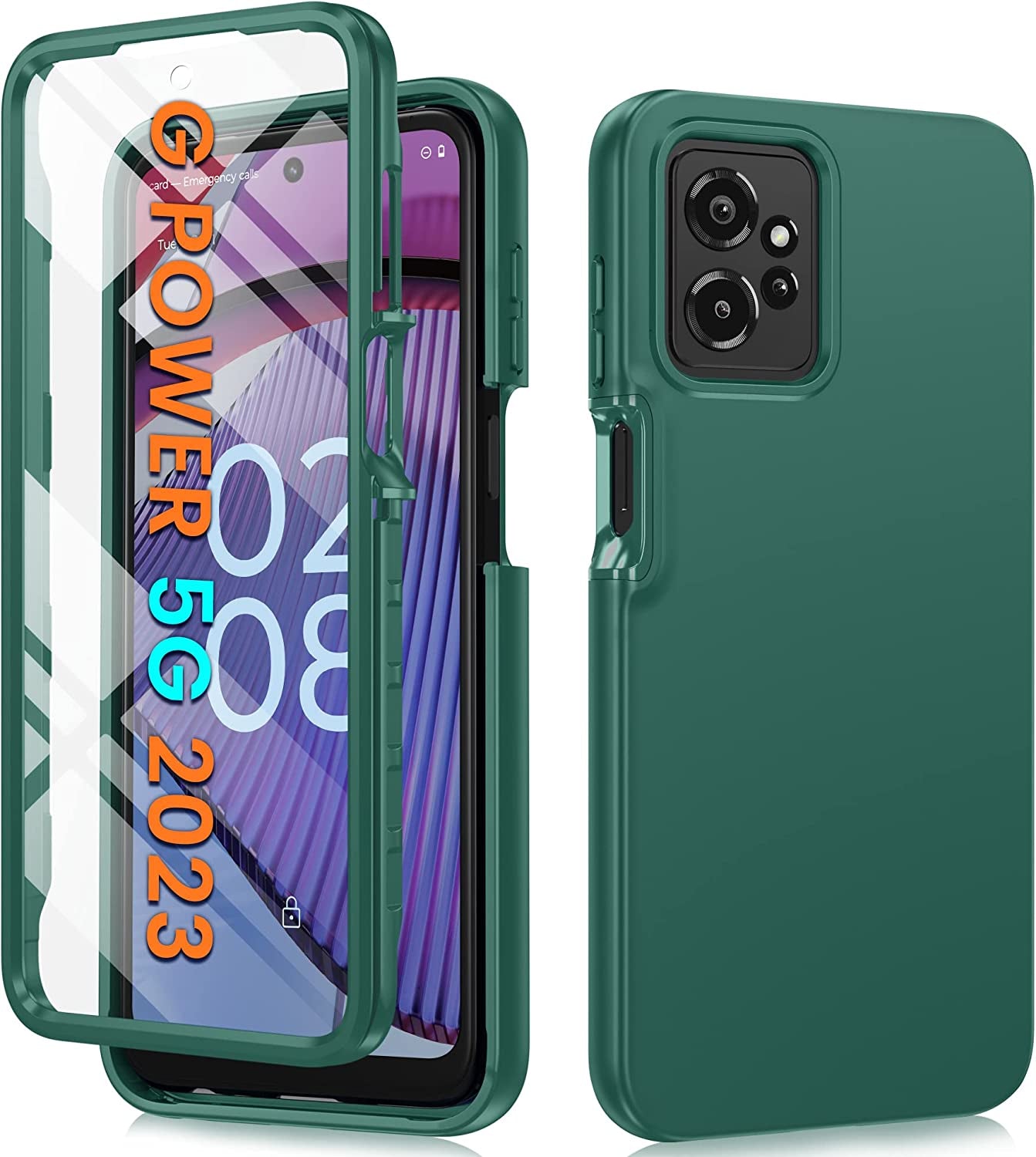 FNTCASE for Motorola Moto G-Power-5G 2023 Case: Moto G 5G 2023 Cell Phone Case - Protective Silicone Phone Cover Cases - Full Protection Matte Shockproof Rubber Mobile Covers  FNTCASE Green  