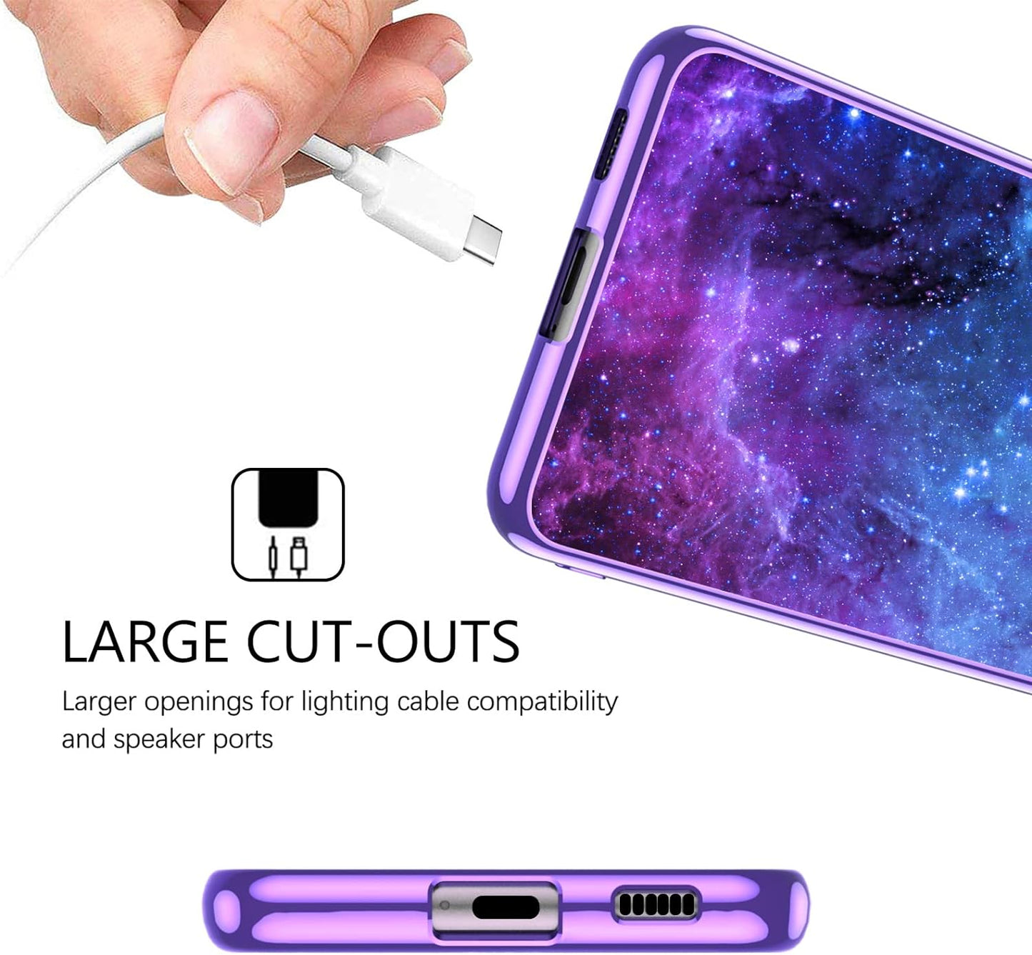 GUAGUA Compatible with Samsung Galaxy S21 Ultra 5G Case 6.8 Inch Glow in the Dark, Noctilucent Luminous Space Nebula Slim Fit Cover Protective anti Scratch Cases for Samsung S21 Ultra 5G, Blue Nebula  GUAGUA   