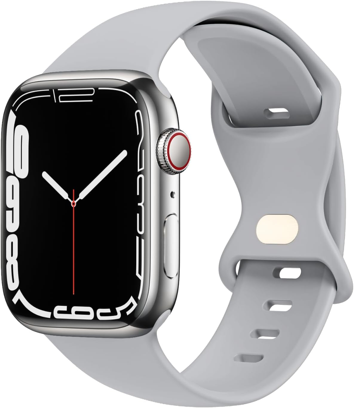 STG Sport Watch Band Compatible with Apple Watch Band 38Mm 40Mm 41Mm 42Mm 44Mm 45Mm 49Mm S/M M/L for Women/Men Waterproof Soft Silicone Replacement Strap Accessories for Iwatch Ultra SE Series 8/7/6/5/4/3/2/1 (38Mm/40Mm/41Mm S/M, Clover)  STG Gray 38mm/40mm/41mm 