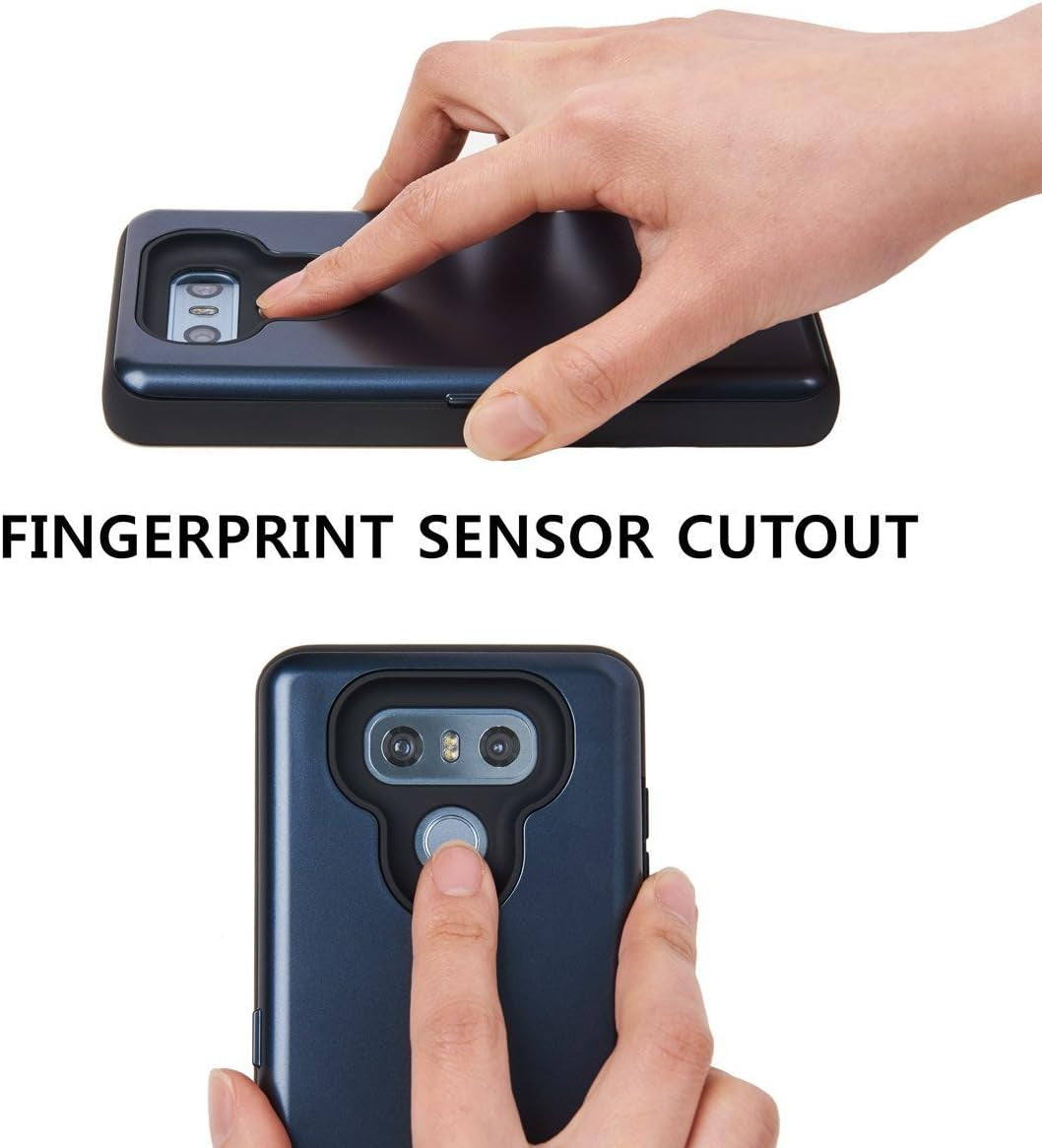 TORU CX PRO Case for LG G6 / LG G6 Plus, with Card Holder | Slim Protective Shockproof Cover with Hidden Credit Cards Wallet Flip Slot Compartment Kickstand | Include Mirror and USB Adapter - Black  iMODE Korea, Inc   