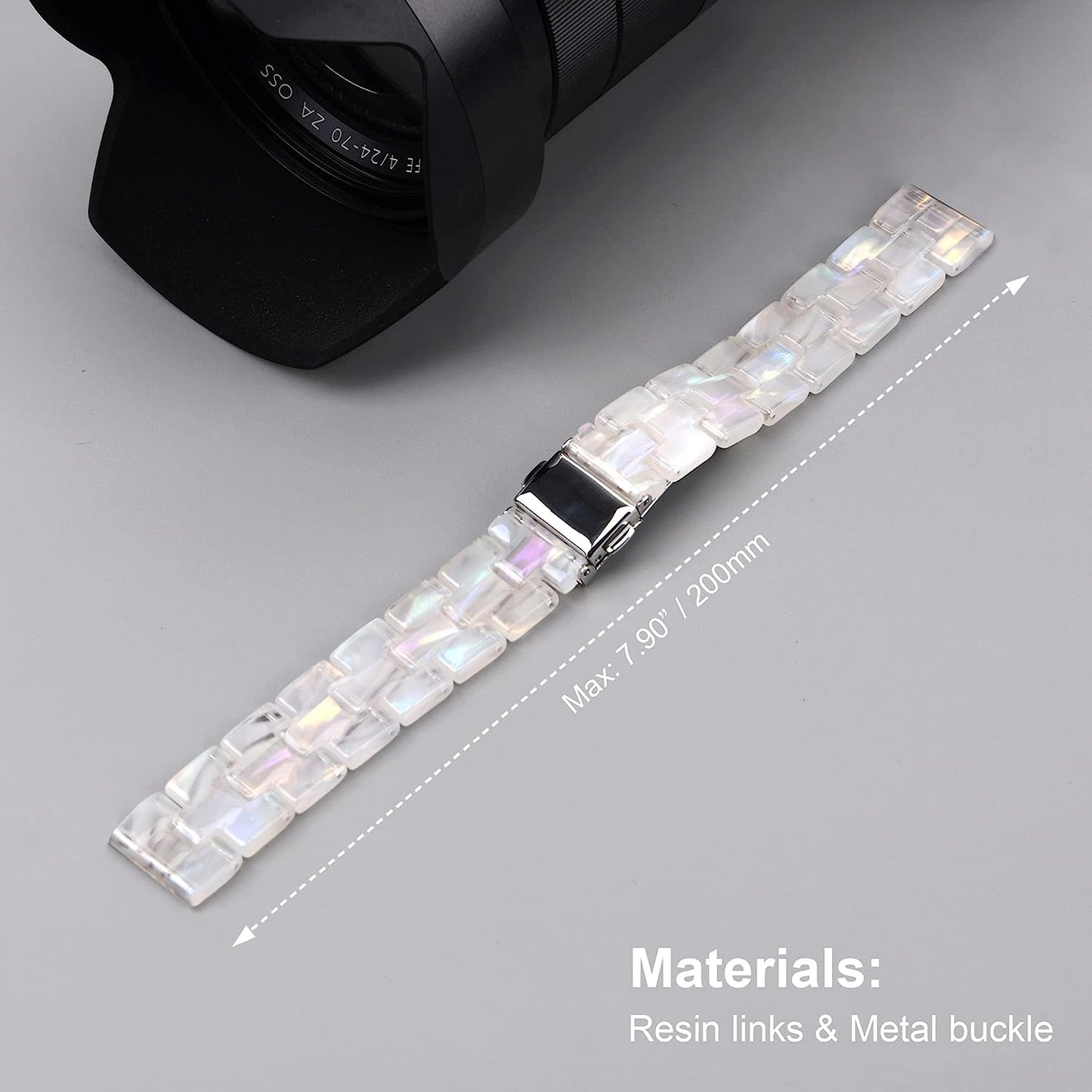 Wongeto Compatible with Fitbit Fitbit Versa 3 /Fitbit Sense Bands Women Men,Resin Bands Replacement Wristband for for Fitbit Sense & Sense and Versa 3 Smartwatch (Fluorescent Color)  Wongeto   