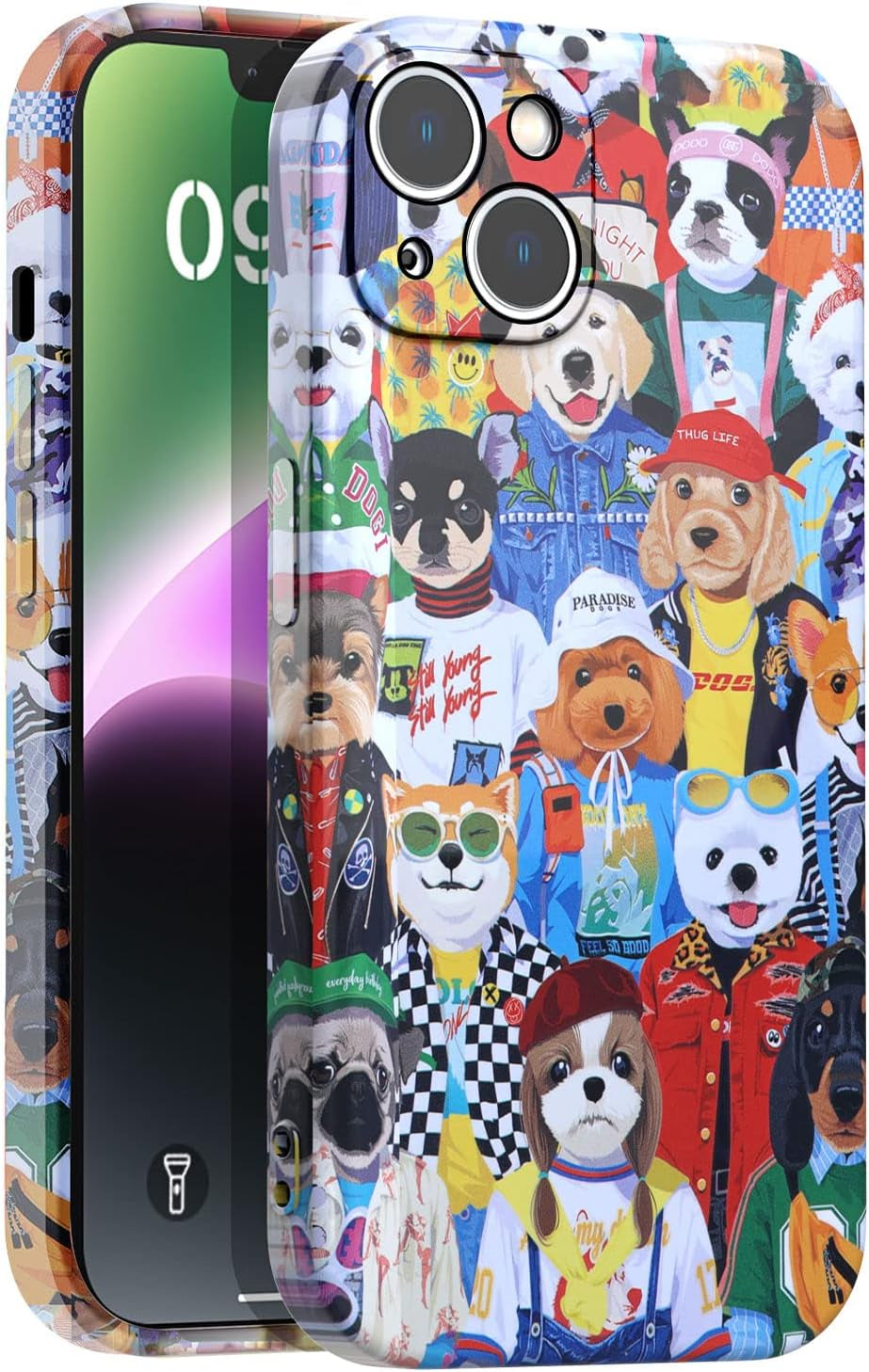 Aicase Magnetic Case for Iphone 14 Plus,Support Magnetic Car Mount Heavy Duty 2-Layer Pocket-Friendly Durable Military Grade Protection Shockproof/Dropproof Protective Cover for Iphone 14 plus 6.7"_1  AICase Cool Dog 3D Design  