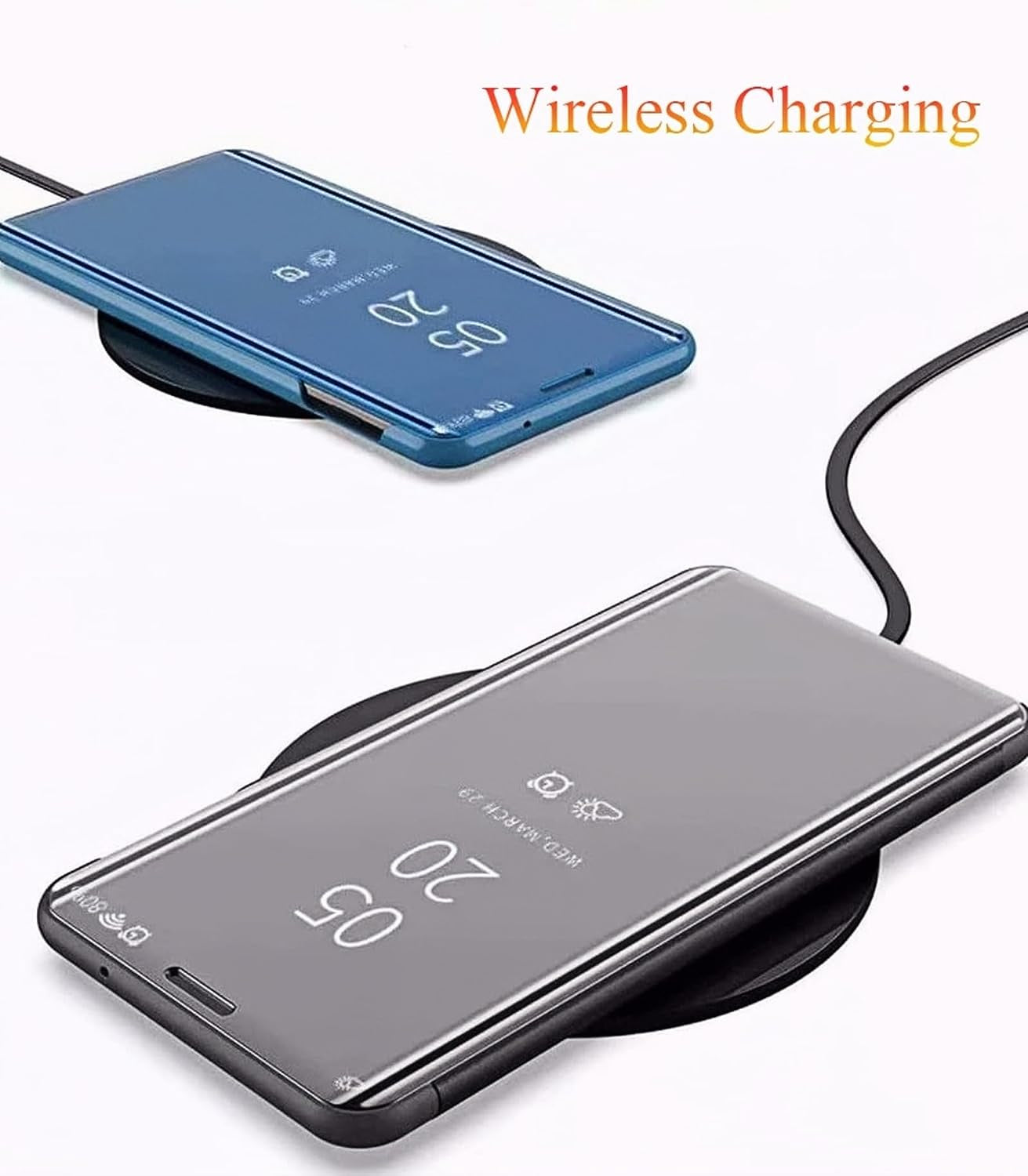 Ysnzaq Mirror Case for Xiaomi Redmi Note 12 Pro+ 6.67 Inch, Smart Window Phone Cover with Stand for Xiaomi Redmi Note 12 Pro plus JM Black  Ysnzaq   