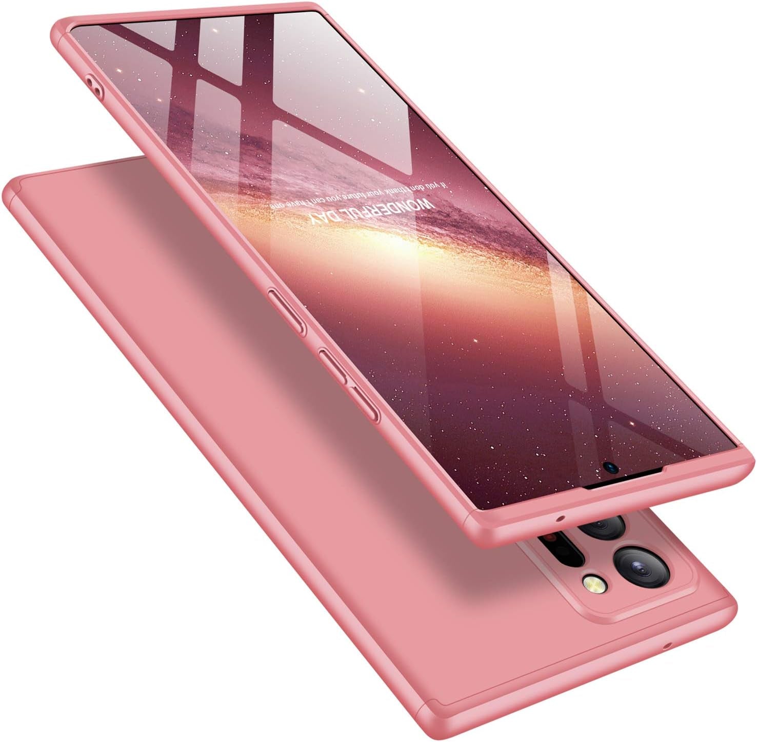 ATRAING Galaxy Note 20 Ultra Case, Hard Ultra-Thin Shockproof PC 3 in 1 Velvet Touch Fingerprint-Proof Anti-Slip Anti-Marks Cover for Samsung Galaxy Note 20 Ultra (Red+Black+Red)  ATRAING Rose Gold  