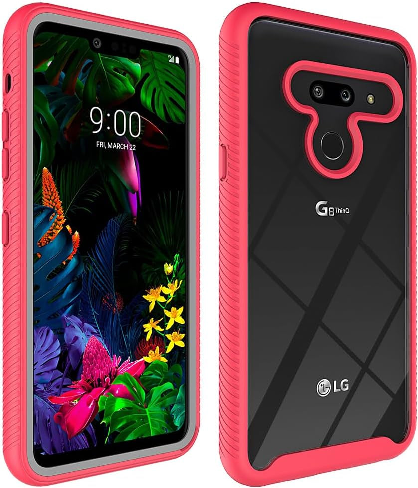 Bumper Case for LG G8 Thinq, Double Layer Protection for LG G8 Thinq Case, PC Front Bumper + Back Cover Non-Slip Combination Phone Cover for LG G8 Thinq Light Blue  Generic   