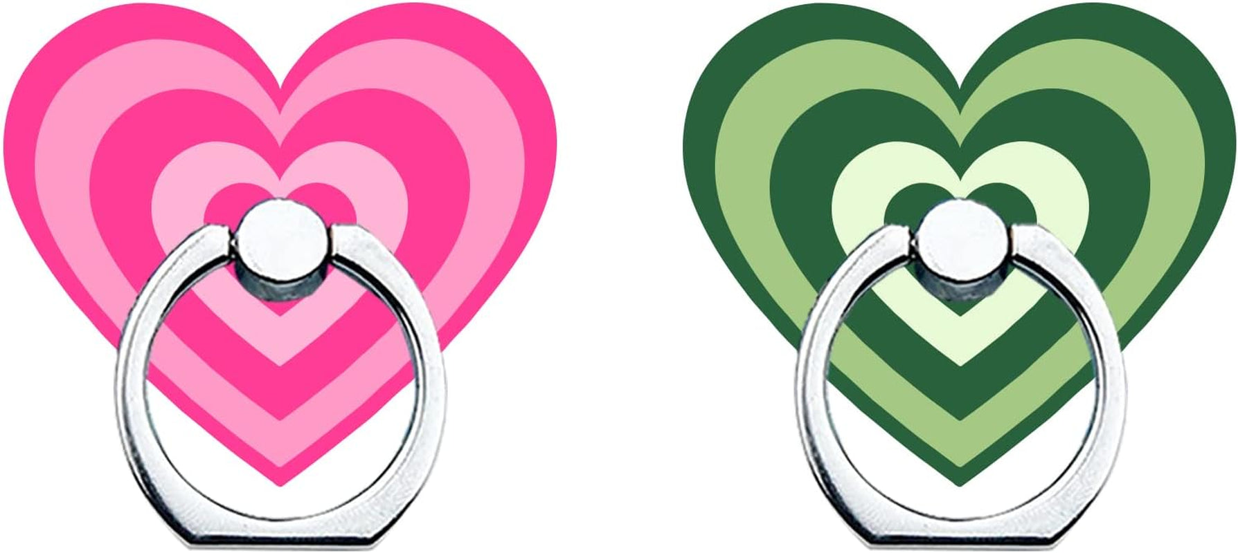 Phone Ring Holder Stand,Phone Ring Stand Holder 360 Rotation Finger Ring Grip Stand for Cellphones,Smartphones and Tablets (2 Pack Kawaii Kitty Phone Ring Stand)  RRJQW Pink Love & Matcha Love Phone Grip  