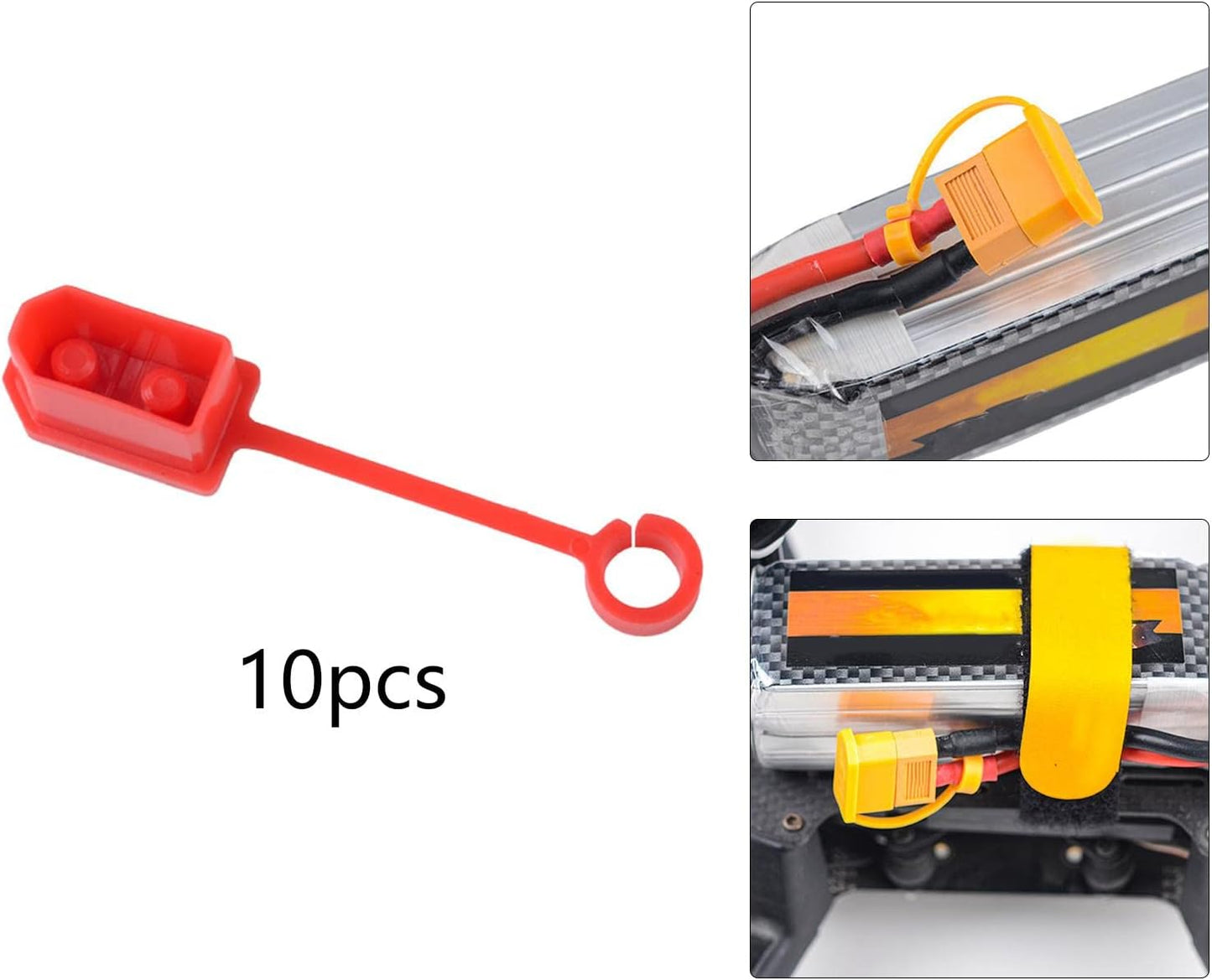 Yiju XT60 Male Female Plug Dust Protector Plug Protective Cover for Lipo Battery , Red  YIJU   