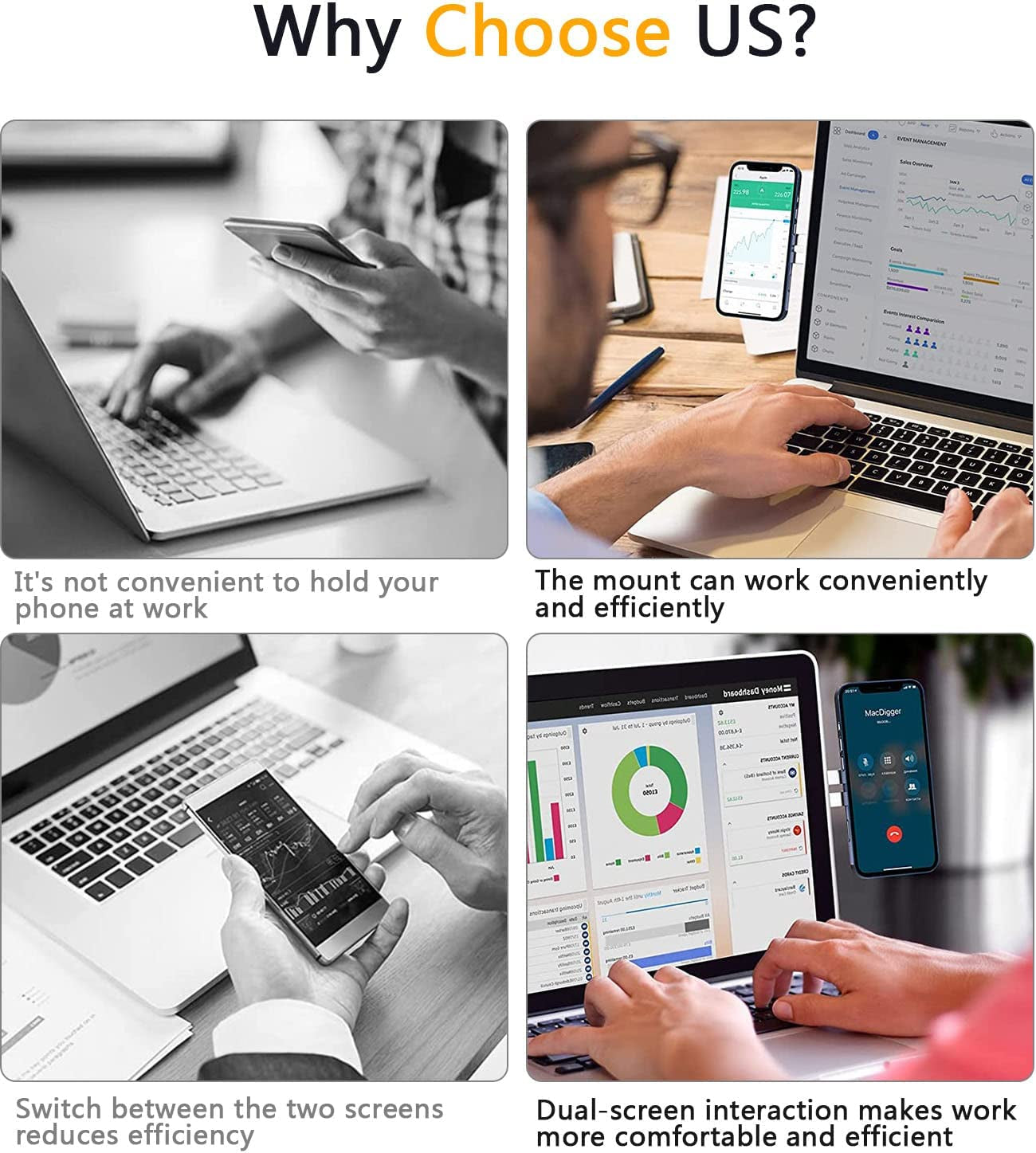 Jkoailiwi Foldable Magnetic Cell Phone Holder for Laptop, 180° Adjustable Magsafe Laptop Phone Mount, Slim Portable Computer Phone Mount Compatible with Iphone 14/13/12 Pro plus Max Mini  Jkoailiwi   