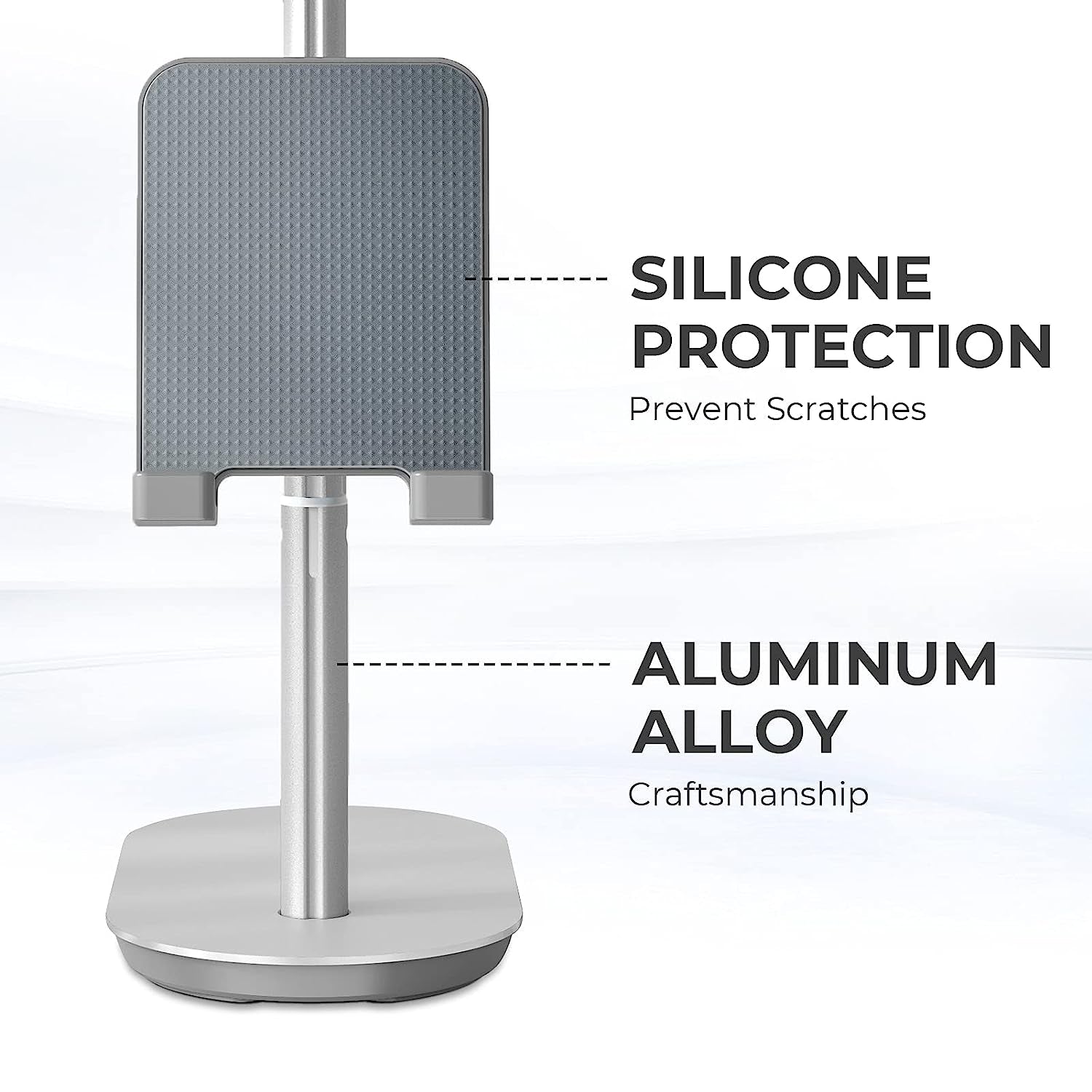 Havit Cell Phone and Gaming Headset Stand, Headphone Holder, Adjustable Phone Stands, Aluminum Desktop Headphone Holder for Desk, for 0.55'' Thick Smartphone Kindle Tablet  havit   