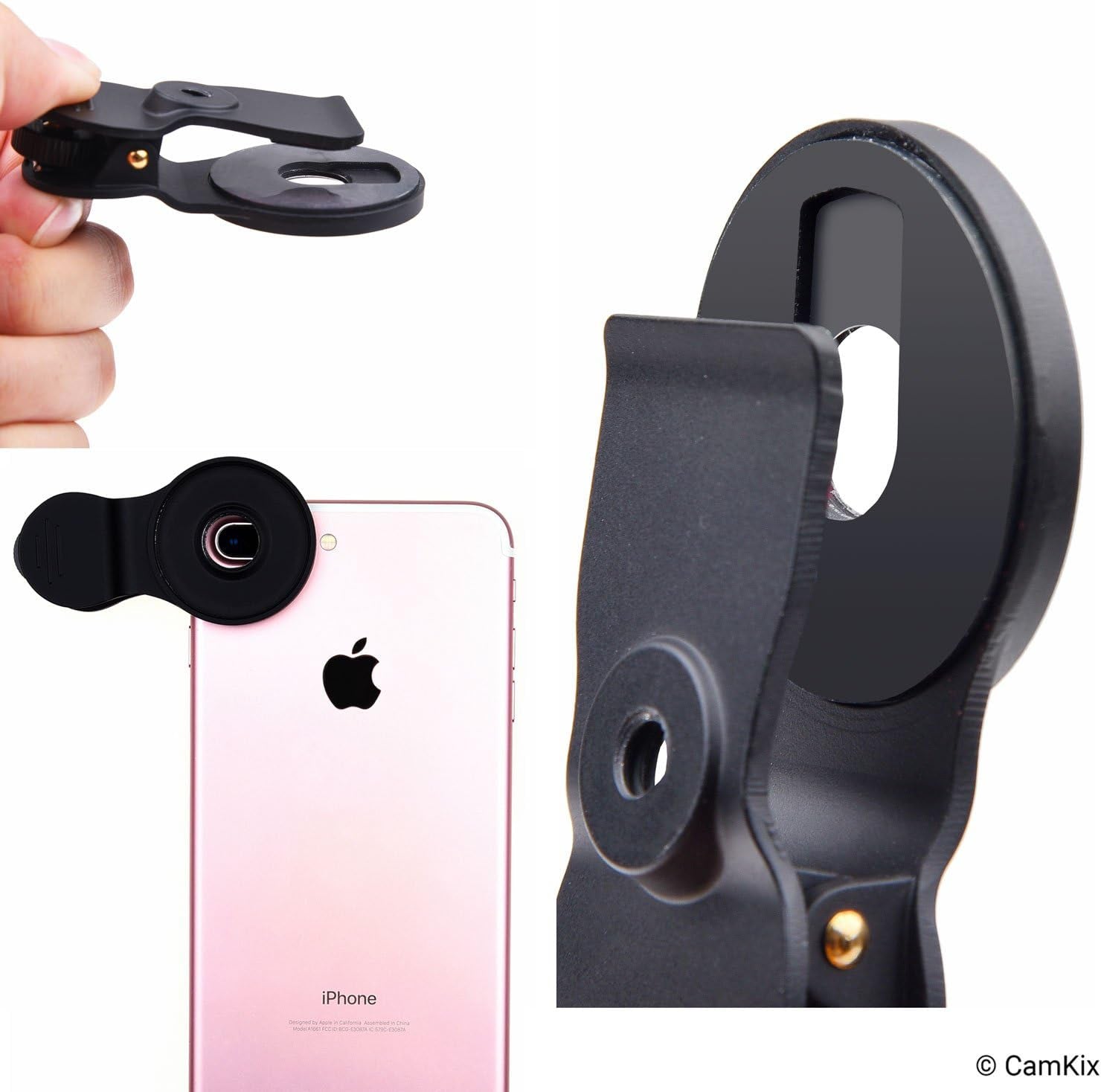 Universal 3In1 Lens Kit with 18X Telephoto + Macro + Wide Angle Lenses - Awesome Mobile Photography for Apple Iphone, Samsung Galaxy, Etc. - Locking Lens Clip - Adjustable Tripod (For Telephoto Lens)  CamKix   