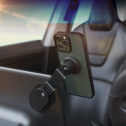 TOKARIGO Magnetic Phone Mount for Laptop and Car [Strong Magnet][Adjustable Extendable Telescopic Arm][360° Free Rotation] Holder Suitable Dashboard Screens Compatible Tesla Model 3/Y/X/S, Black  TOKARIGO   