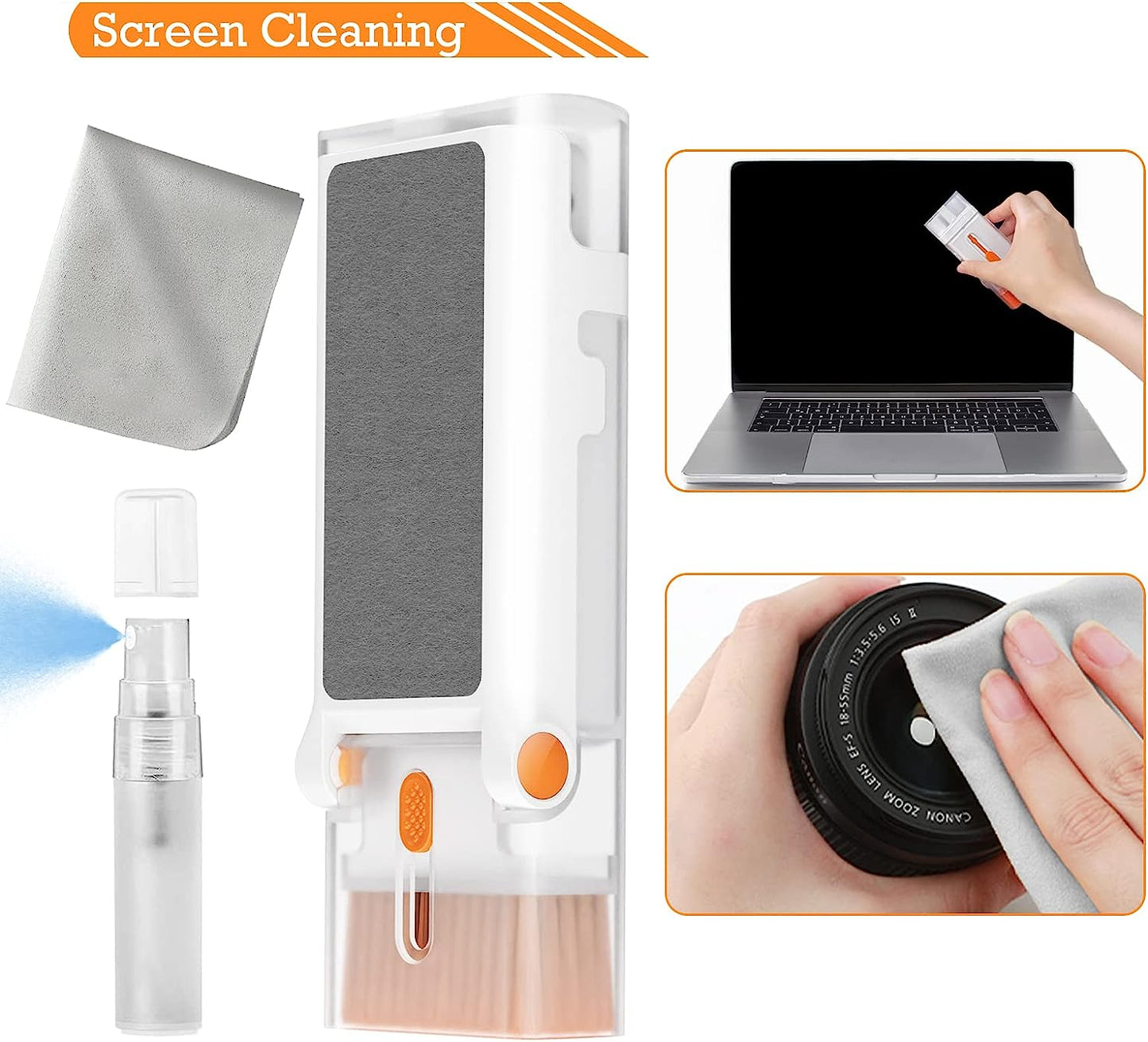8 in 1 Electronic Cleaning Kit - Keyboard Cleaner, Keyboard Cleaning Kit, Laptop Cleaner, Laptop Cleaning Kit, All in One Electronic Cleaner Kit for Airpods/Laptop/Phone(Can Be Used as a Phone Holder)  huizhoushihuiyangquhongfengyuanmaoyiyouxiangongsi   