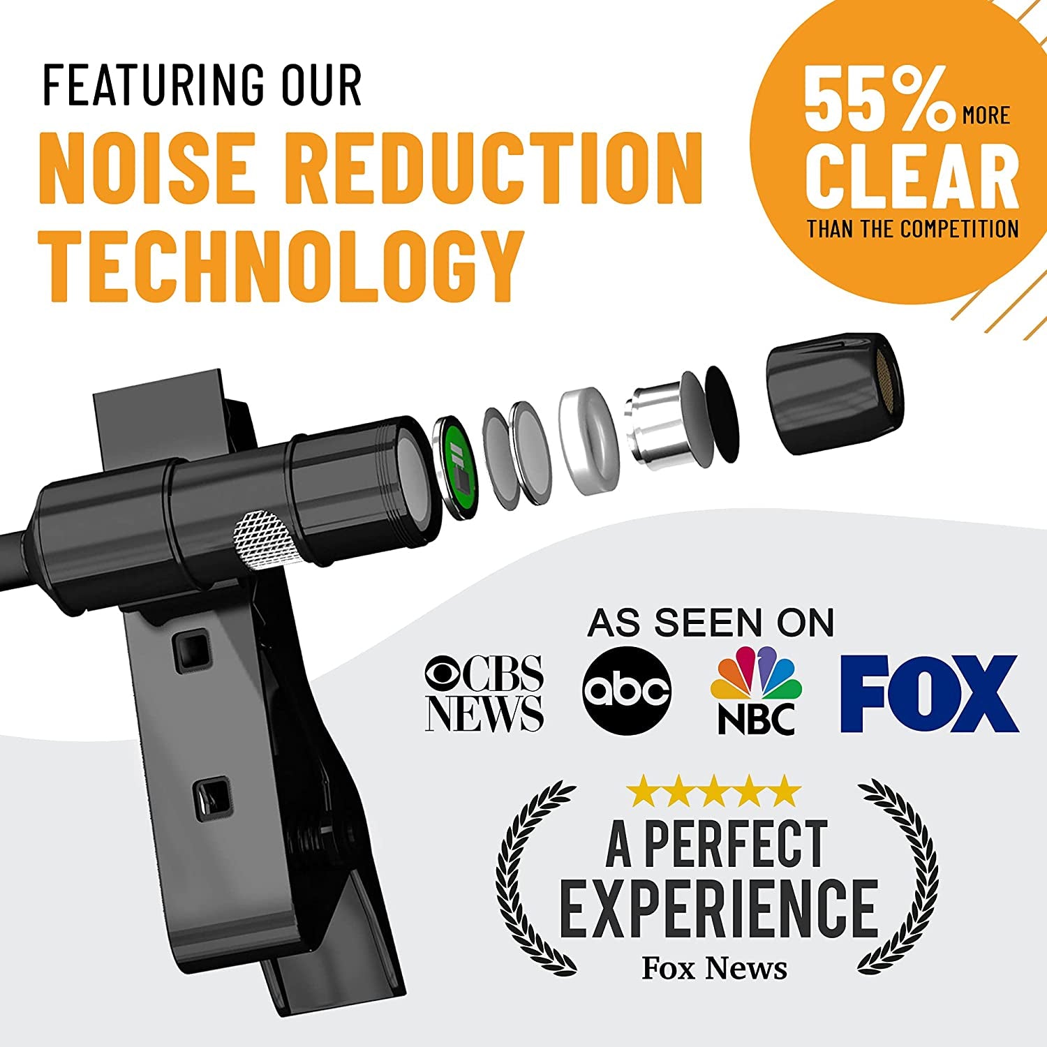 SLINT Lapel Microphone 2 Pack- Clip-On Microphones with Omnidirectional Condenser - Lavalier Lapel Mic Compatible with Android, Gopro, DSLR - Lav Mic for Youtube Recording  SLINT   