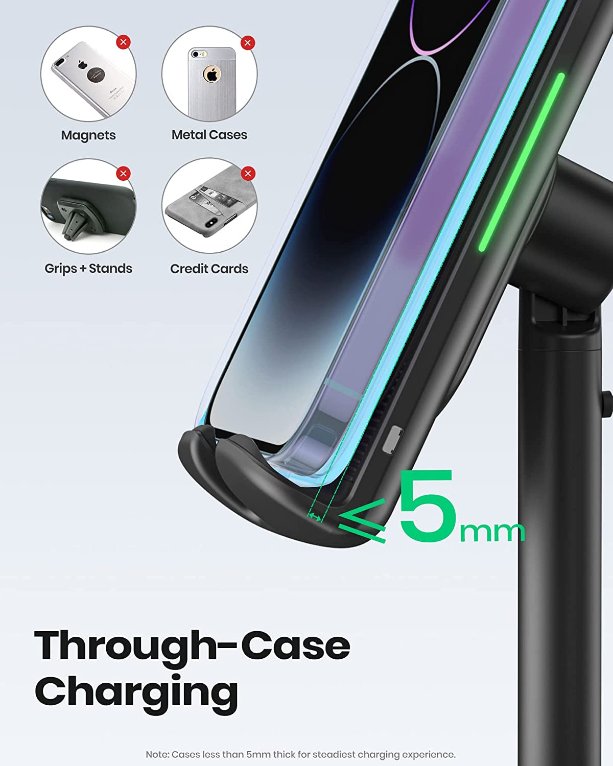 INIU Wireless Charger Stand, 15W Fast Wireless Charging Stand, Adjustable Angle Charger Dock Phone Holder, Wireless Charging Station Compatible with Iphone 14 13 12 11 Pro/Max Samsung S22 S21 Pixel  Shenzhen Topstar Industry Co.,Ltd.   