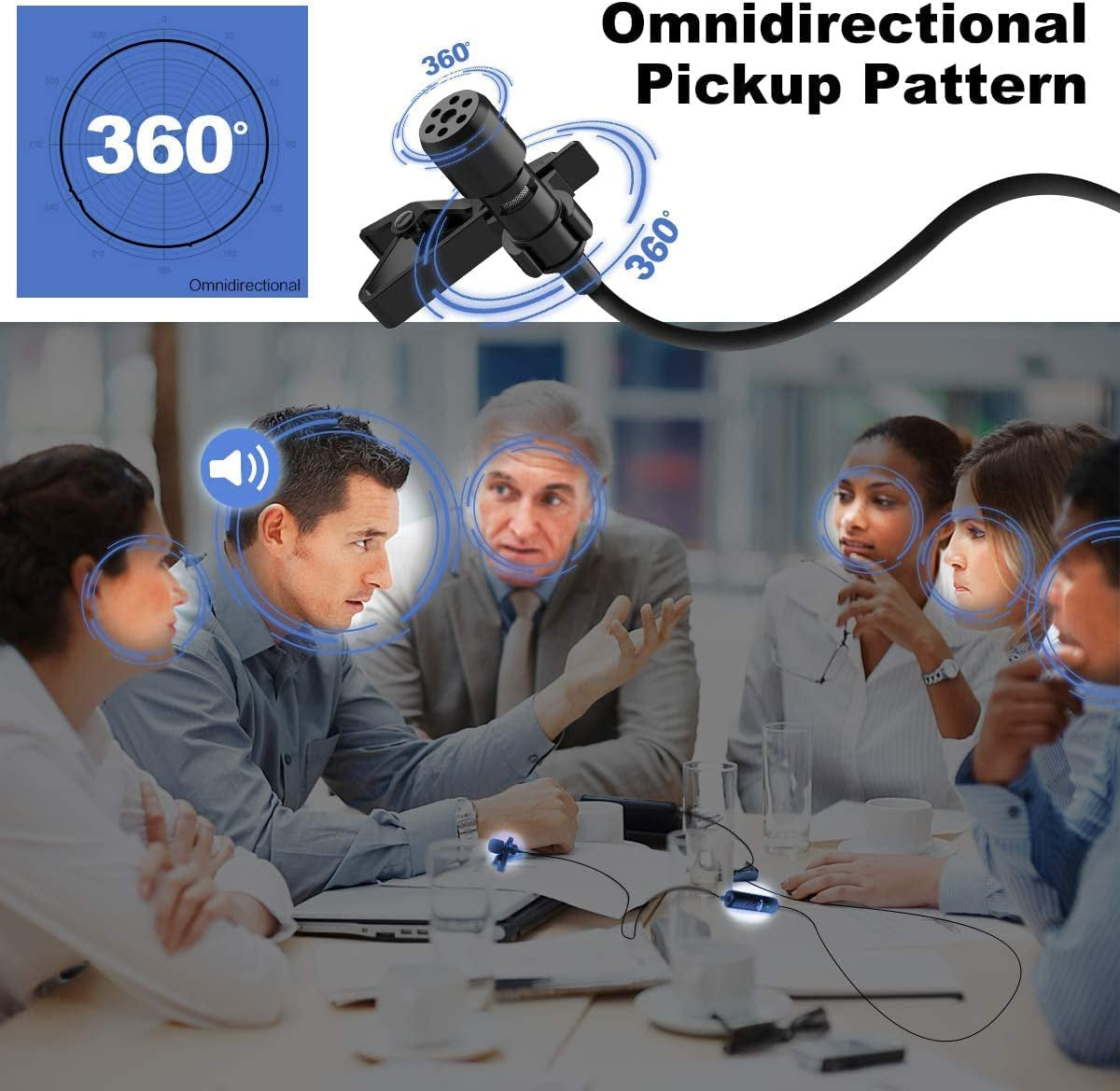 Lavalier Microphone, Moman S6E Mini Lapel Mic Omnidirectional Condenser for 6M 360°Recording for Smartphone Camera PC Laptop Youtube Interview Video Vlogging, Lavalier-Microphone-Lapel-Phone-Camera  SYNCO   