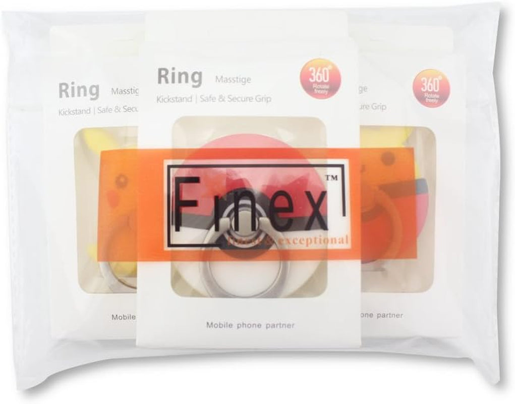 Finex 3 Pcs Set Pokeball 2-In-1 Mobile Cell Smart Phone Kickstand Finger Ring and Holder Stand Grip Cute 360 Degree Rotating Ring for Iphone Samsung Android Smartphone Case - Random  Finex   