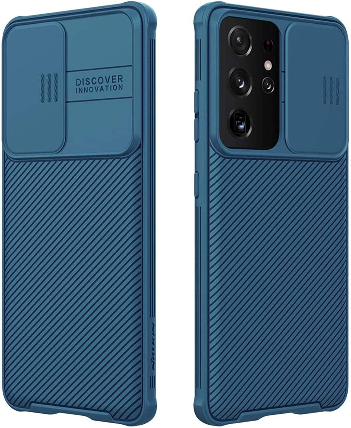 Cloudvalley for Samsung Galaxy S21 Ultra Case with Camera Cover, Full-Body Protective & Slim Fit, Camera Protection Case Only for Samsung Galaxy S21 Ultra 5G 6.8 Inch (2021 Release)-Blue  CloudValley   
