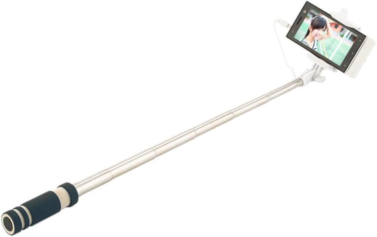 Vizgiz 2 Pack Selfie Stick Mini Monopod Portable Telescopic Extendable Handheld Phone Holder with Wired Control Shutter Switch for Iphone Smartphone Camera Video Andriod Cellphone with 3.5Mm Port  VizGiz   