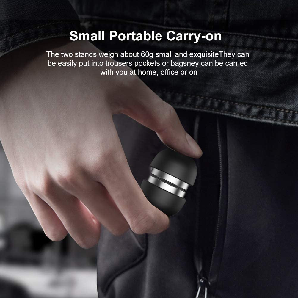 Portable Laptop Cooling Pad, Nediea Ergonomic Laptop Stand Small Invisible Cooler Ball Magnetic Foot Heat for Macbook Pro/Air, Lenovo,12-17 Inches Tablet&Laptop (Black)  PAIFAN   