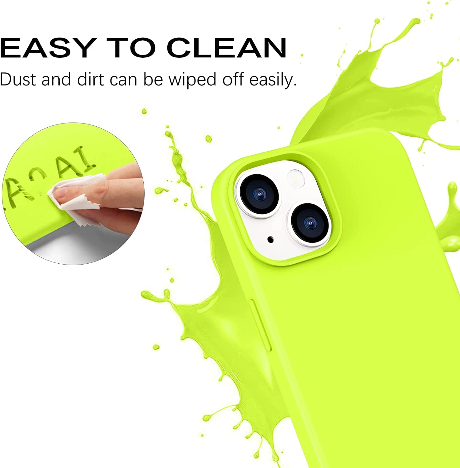 BENTOBEN Compatible with Iphone 14 Case, Liquid Silicone Gel Rubber Bumper Microfiber Lining Hard Back Shockproof Protective Phone Cover for Iphone 14 6.1",Hot Green  BENTOBEN   