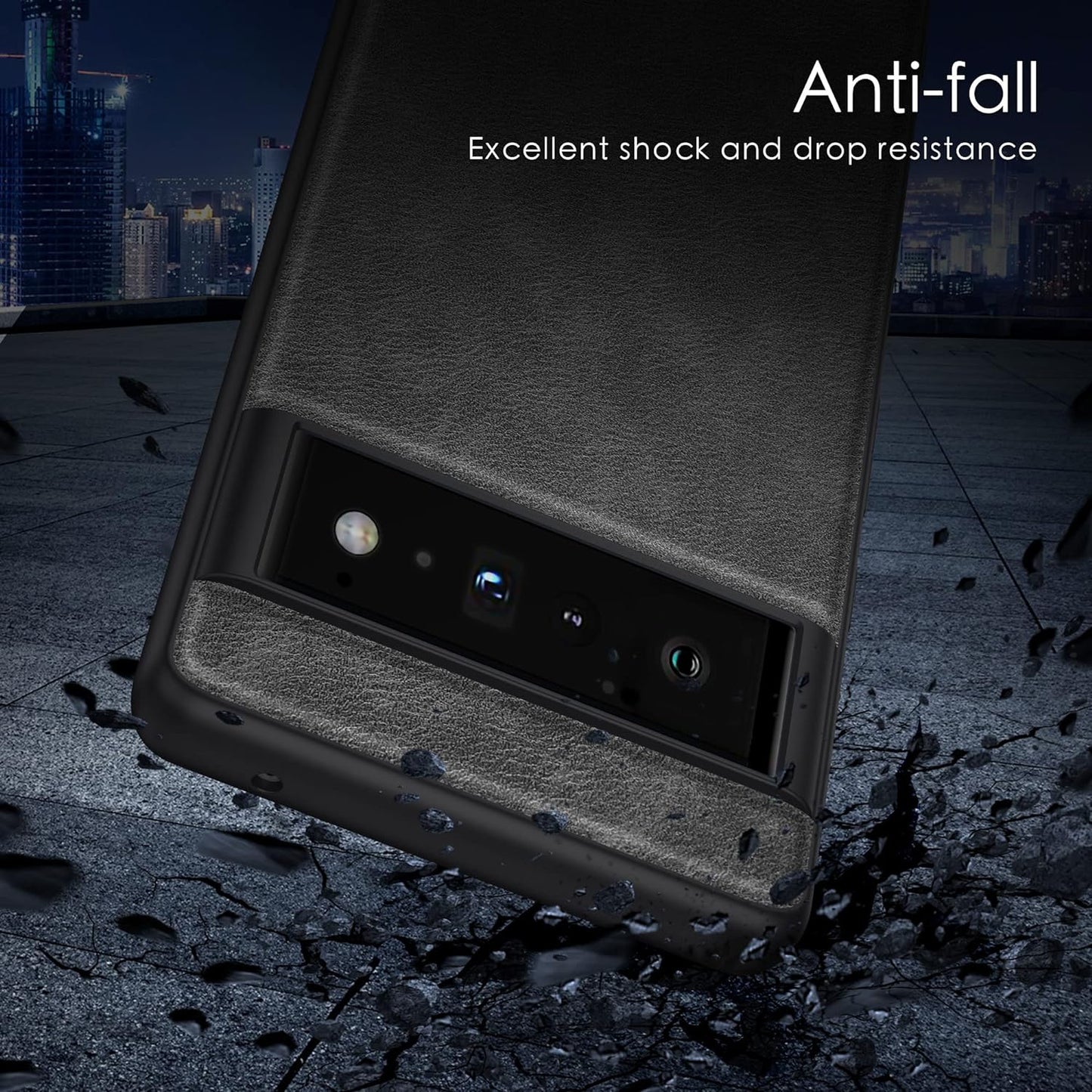 Binceen Compatible for Google Pixel 6 Pro Case, Premium Leather Soft Cover (6.71") 2021 (Black)  Binceen   