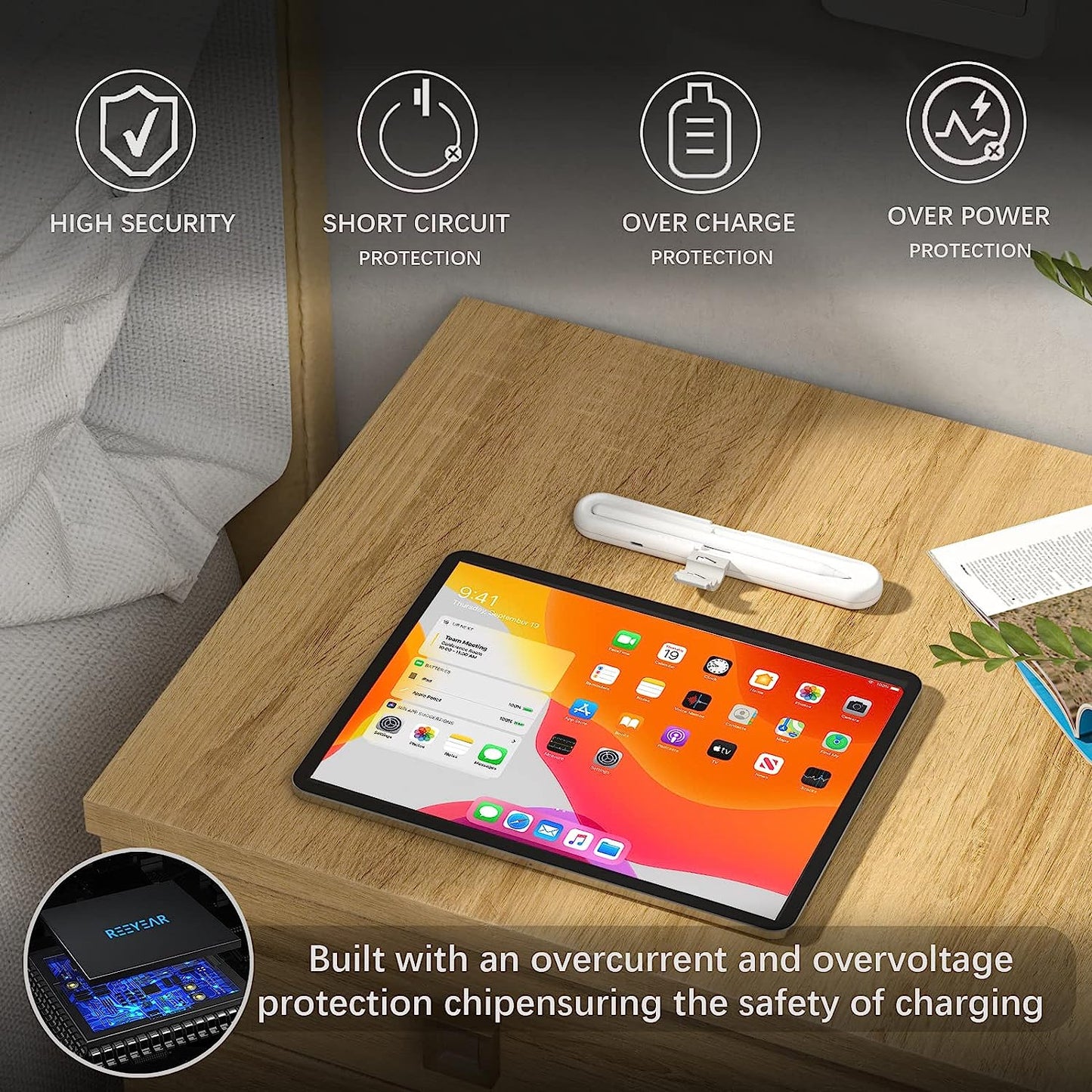 REEYEAR Portable 800Mah Fast Charging Case with 2 Pcs Replacement Pencil Tips Fits for Apple Pencil 2Nd Generation, Lightweight Travel-Friendly Charger and Storage Case for Ipad Pro Pencil 2,Gray  REEYEAR   