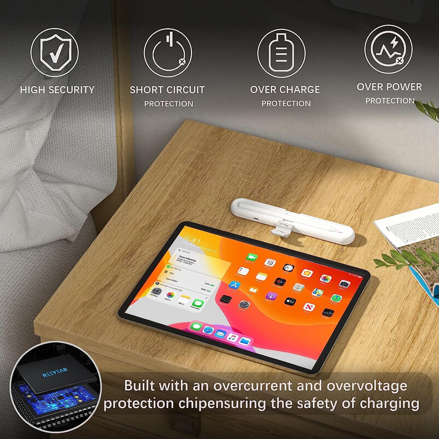 REEYEAR Portable 800Mah Fast Charging Case with 2 Pcs Replacement Pencil Tips Fits for Apple Pencil 2Nd Generation, Lightweight Travel-Friendly Charger and Storage Case for Ipad Pro Pencil 2,Gray  REEYEAR   