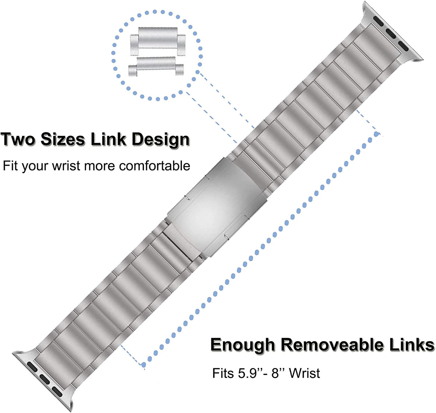 YEEJOK Compatible with Apple Watch Ultra Band 49Mm Titanium for Men Women, Compatible for Apple Watch Bands 45Mm 44Mm 42Mm Replacement Metal for Iwatch Series 8/7/6/5/4/3/2/1/SE  Yeejok   