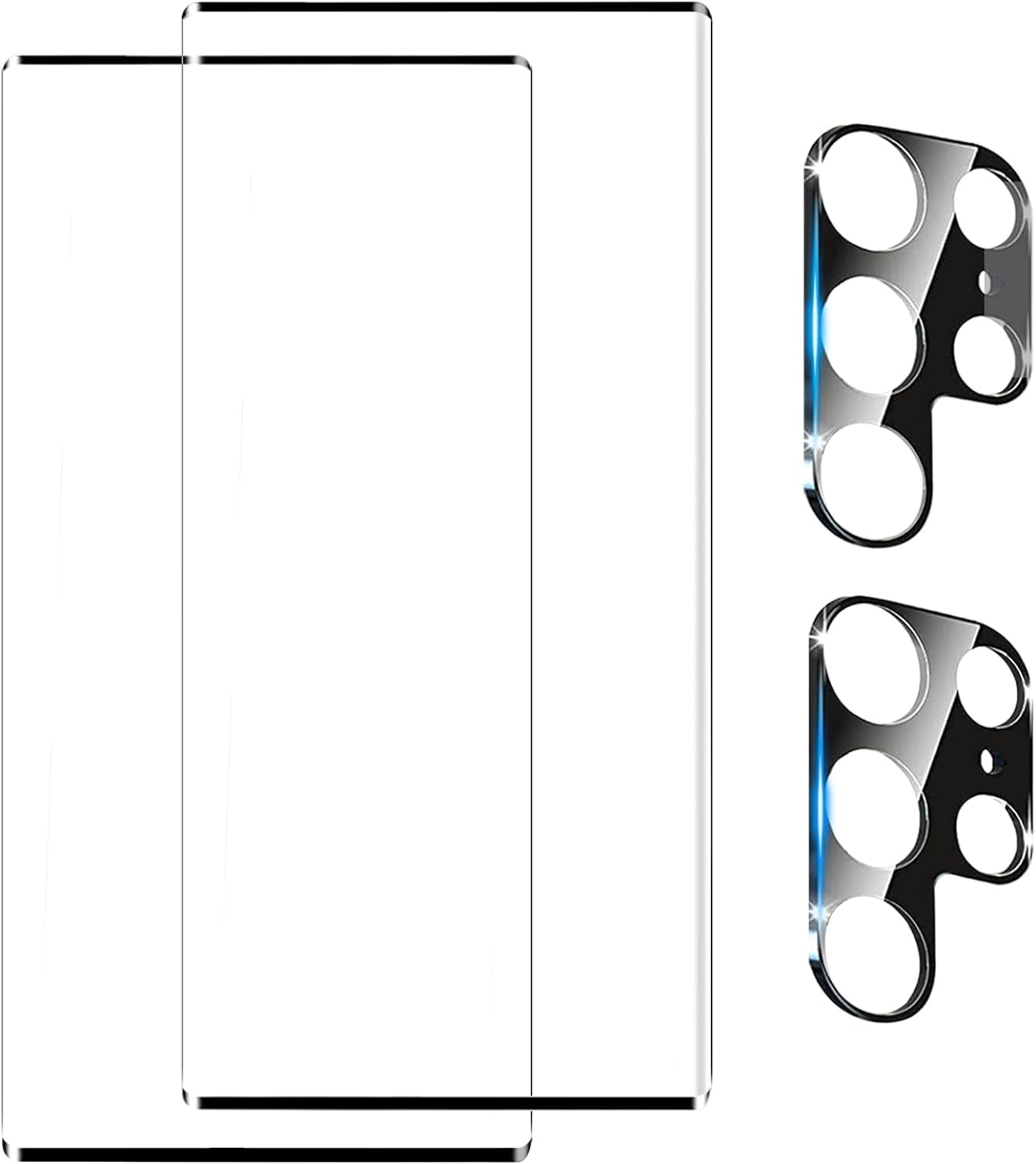 [2+2 Pack] Galaxy S22 Ultra Screen Protector, 9H Tempered Glass,3D Curved, HD Clear Scratch Resistant for Samsung Galaxy S22 Ultra Glass Screen Protector  letosan   