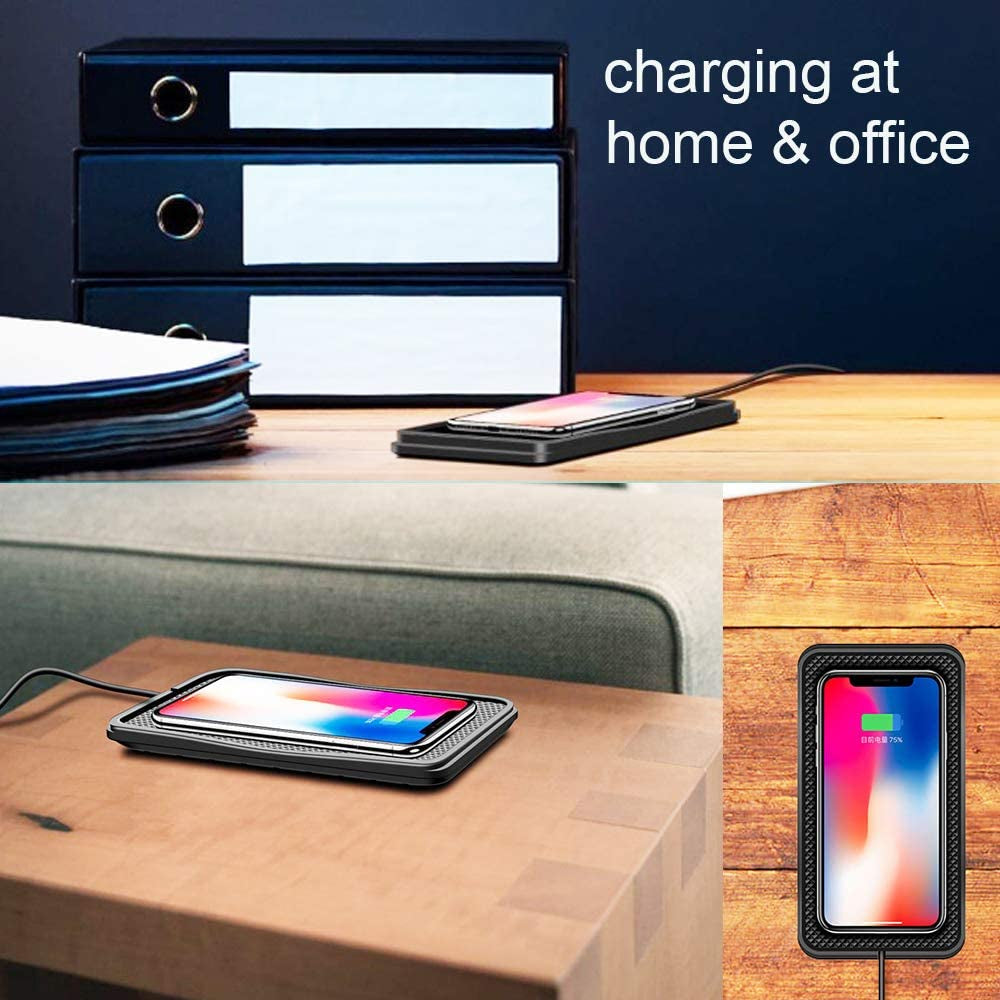Wireless Charger,Polmxs 10W Wireless Car Charger Charging Pad Fast Wireless Phone Charger Pad Andriod Cell Phone Wireless Charging Mat Galaxy Note10/S21/S10/S9/S22(C3)  Polmxs   