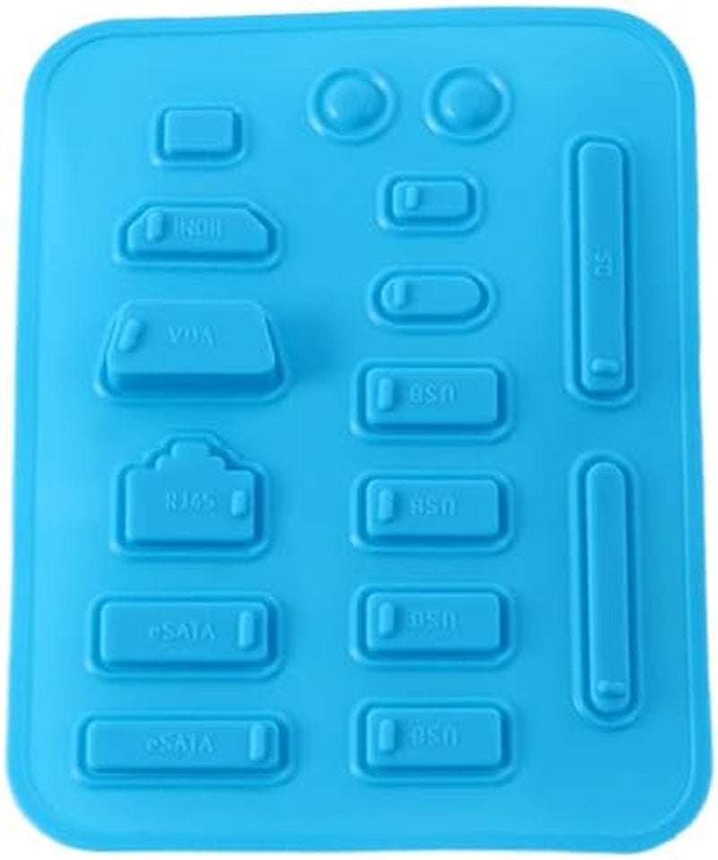 16Pcs/Set Laptop anti Dust Plug Colorful Silicone anti Dust Plug Cover Stopper Dust Plug USB Port HDMI RJ45 Interface Waterproofcover(Green)  generic Blue  
