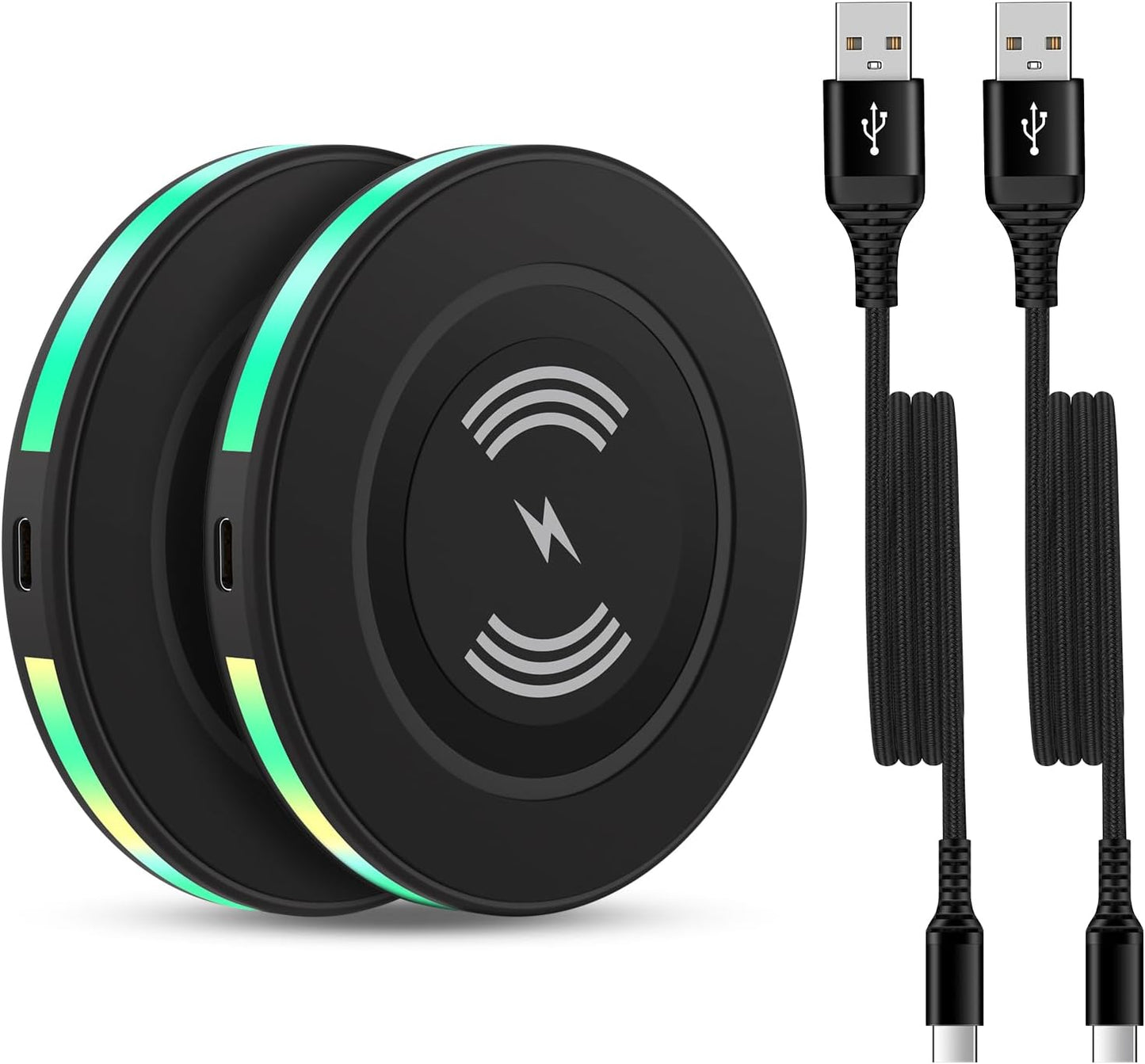 15W Samsung Wireless Charger Fast Charging Pad for Samsung Galaxy S23/S23 Ultra/S23 Plus/S22/S21 FE/S20/Z Fold 5 4 3/Z Flip 5 4 3/S10/S9/S8/S7/Note 20 10 9 8,Iphone 14 13 12 11 Pro Max,Pixel 7 6 5 4 3  Shenzhen Chuang Wei Da Technology Co., LTD Black 2Pack 