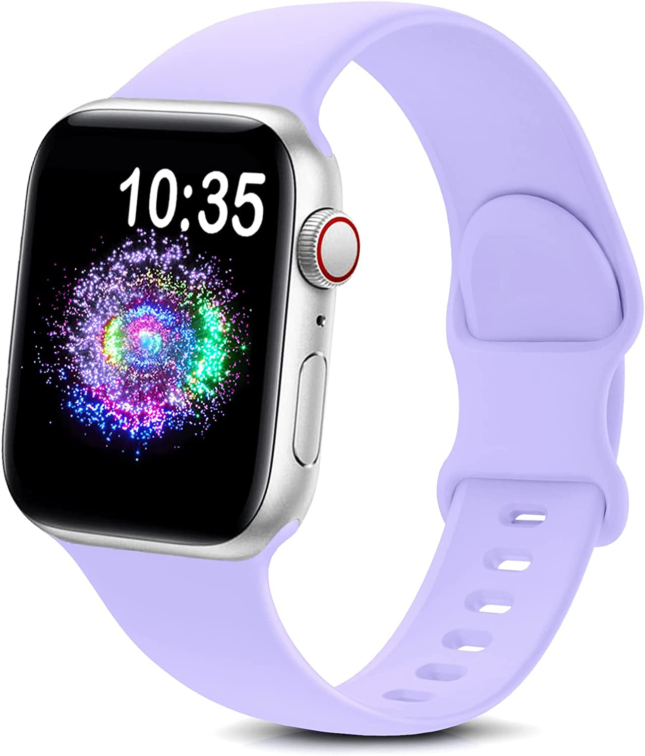 Treasuremax Sport Band Compatible with Apple Watch Bands 38Mm 40Mm 41Mm 42Mm 44Mm 45Mm 49Mm,Soft Silicone Replacement Strap Compatible for Apple Watch Series Ultra 8 7 6 5 4 3 2 1 SE Men Women  TreasureMax Lavender 42MM/44MM/45MM/49MM 
