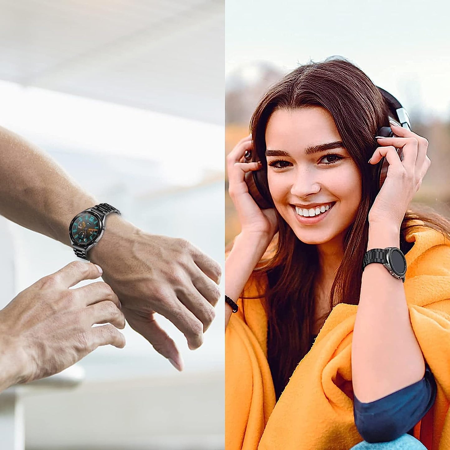 Z.Duduzaza 20Mm Strap Compatible for Samsung Galaxy Watch 4 Band, Galaxy Watch 5, 40Mm 44Mm, Stainless Steel Watch Quick Release Watch Bands Fit Galaxy Watch 4 Classic 42Mm 46Mm/Galaxy Watch Active 2 40Mm/44Mm  Z.DuDuZAZA   