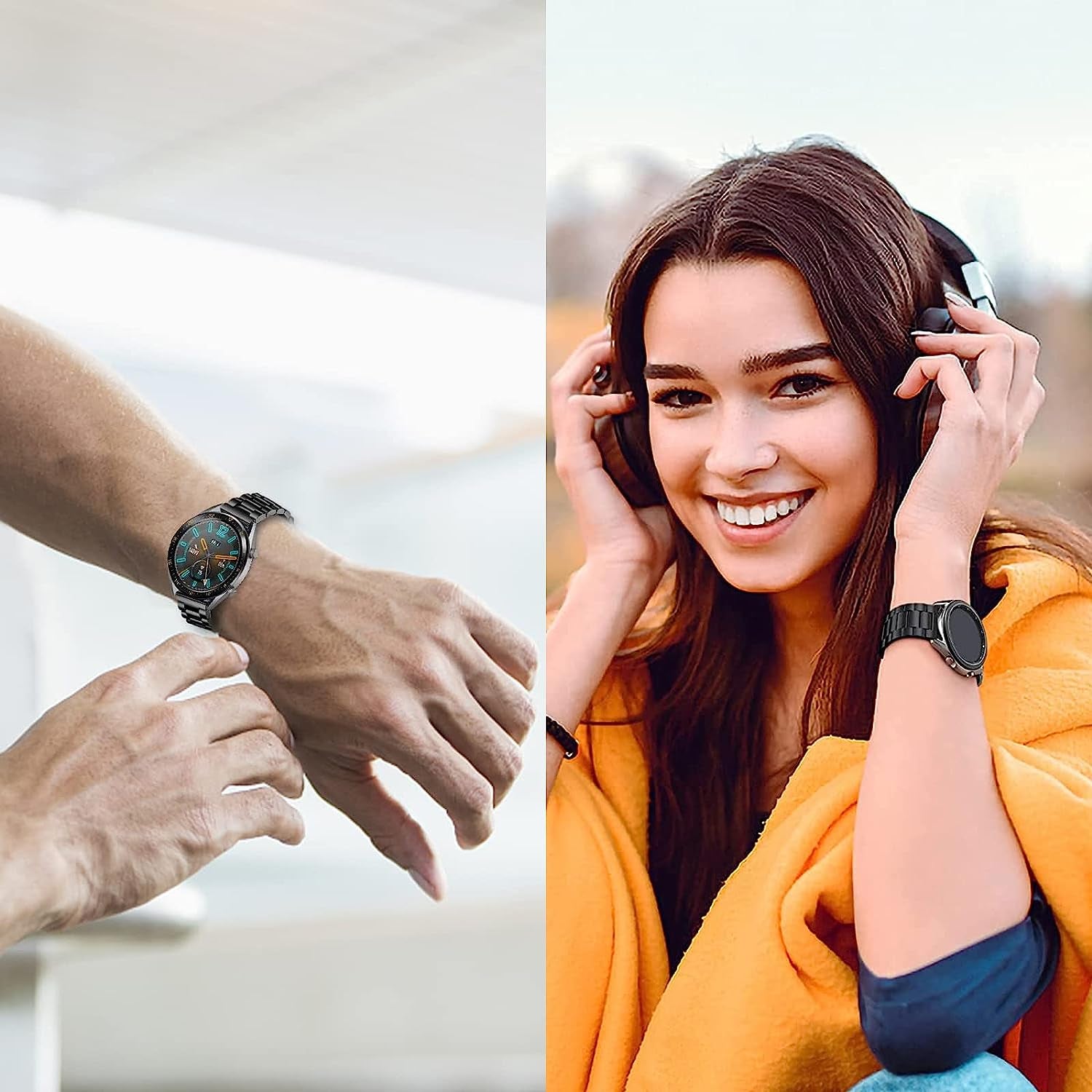 Z.Duduzaza 20Mm Strap Compatible for Samsung Galaxy Watch 4 Band, Galaxy Watch 5, 40Mm 44Mm, Stainless Steel Watch Quick Release Watch Bands Fit Galaxy Watch 4 Classic 42Mm 46Mm/Galaxy Watch Active 2 40Mm/44Mm  Z.DuDuZAZA   