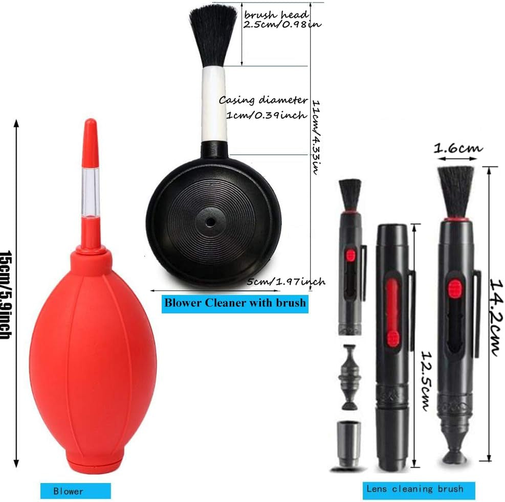 Dearjana Camera Cleaning Kit,Electronics Cleaning Tools Include Air Blower Pump,Lens Cleaner Pen and Dust Blower Cleaner with Brush for DSLR VCR DC Camera Lenses Telescope Filters Cleaning  Dearjana   