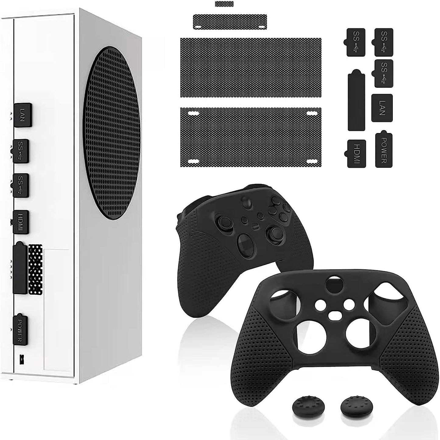 Dust Plugs Compatible with Xbox Series S,Silicone Case for Xbox Series S/X  ECHZOVE   