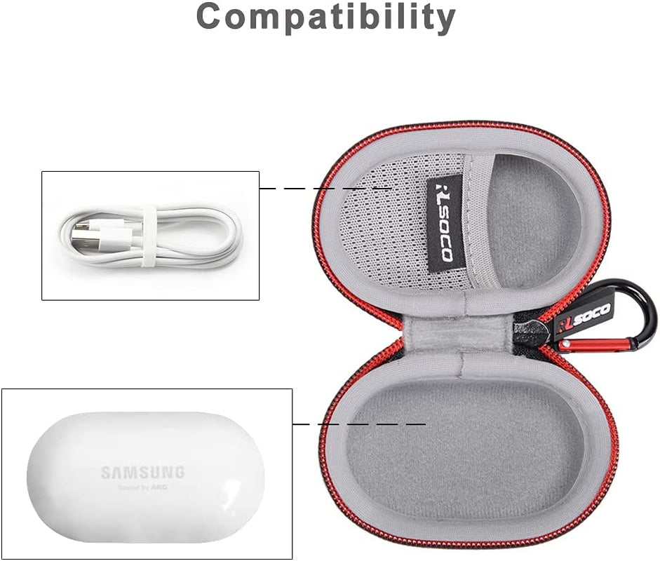 RLSOCO Carrying Case for Samsung Galaxy Buds +/Galaxy Buds Plus/Galaxy Buds True Wireless Earbuds 2020/2019/2018 (Black)  RLSOCO   