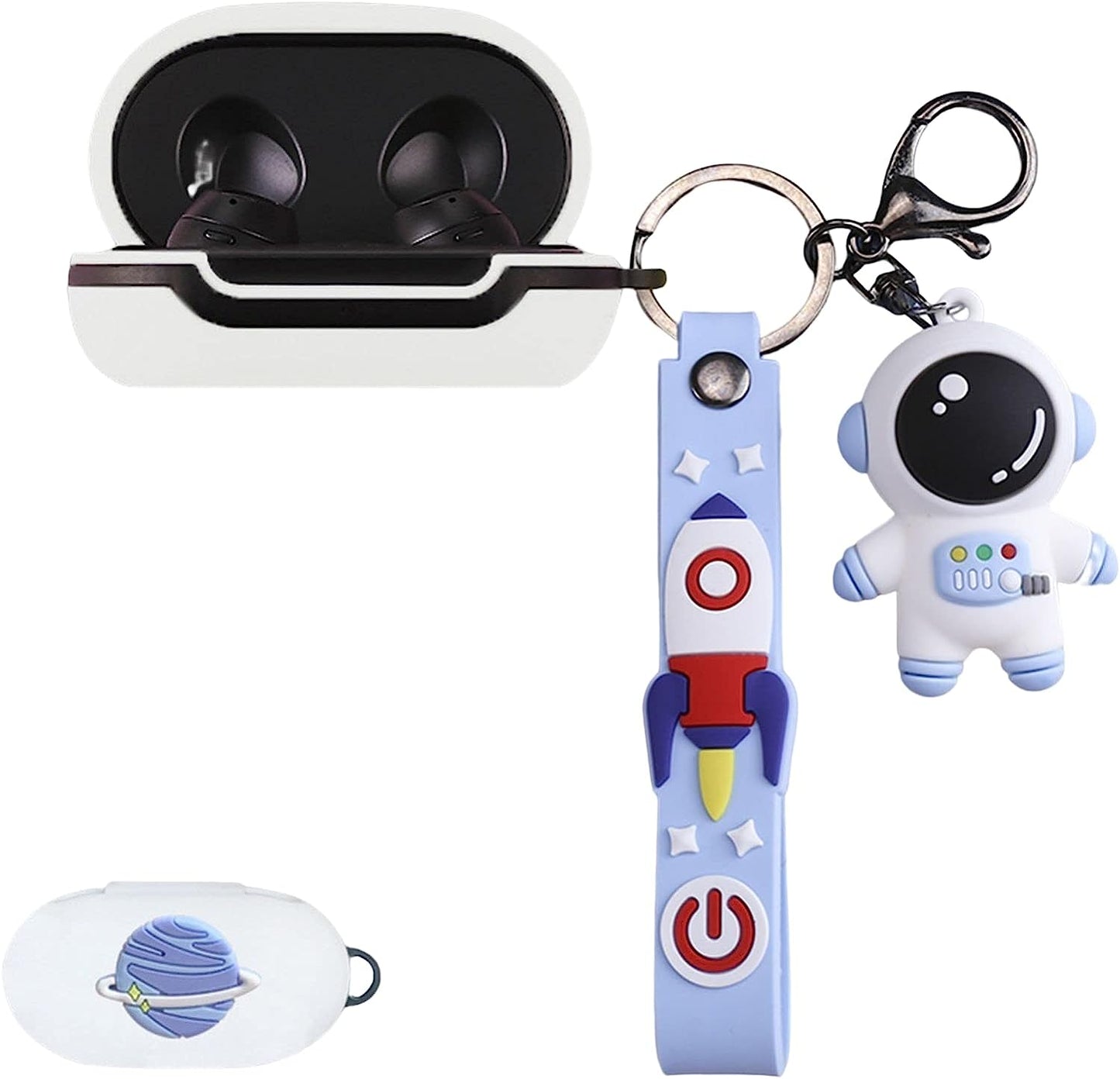 SKPY Case for Samsung Galaxy Buds Plus/Galaxy Buds, Cute Cartoon Anime Silicone Soft Covers for Galaxy Buds Plus/Buds with Keychain for Kids Girls Boys  SKPY Cartoon 4  