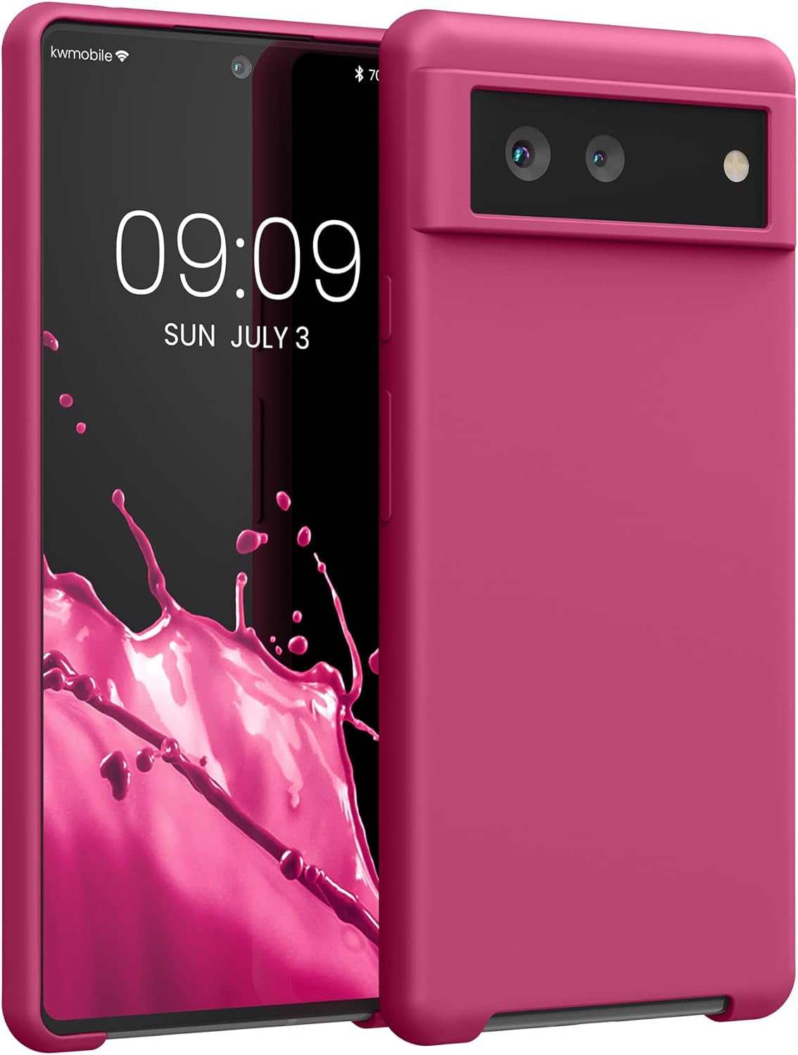 Kwmobile Case Compatible with Google Pixel 6 Case - TPU Silicone Phone Cover with Soft Finish - Dolce Vita  kwmobile Raspberry Pink  