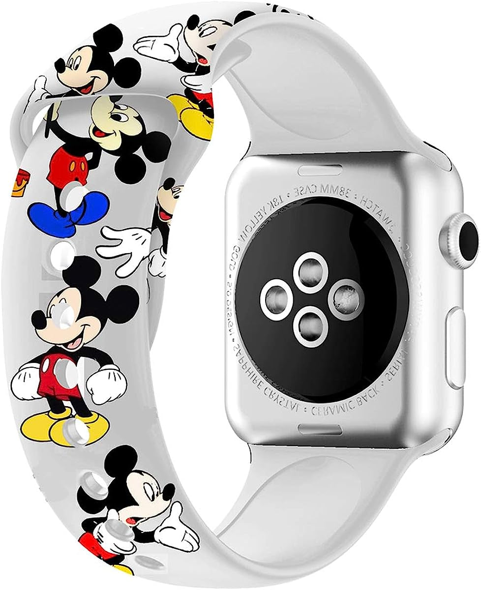 MIADEAL Cartoon Mouse Theme Bands for Apple Watch, Fit All Iwatch Series, 38Mm/40Mm/42Mm/44Mm  MIADEAL   