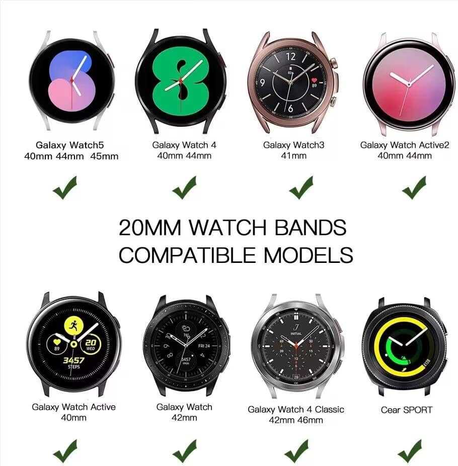 20Mm Boho Beaded Bracelet for Samsung Galaxy Watch 4/5 Band/Active 2 Watch Bands 40Mm 44Mm, Galaxy Watch 5 Pro Band, Multilayer Wraps Natural Stone Strap for Watch 4 Classic 42Mm 46Mm/Watch 3 41Mm  WONMILLE   