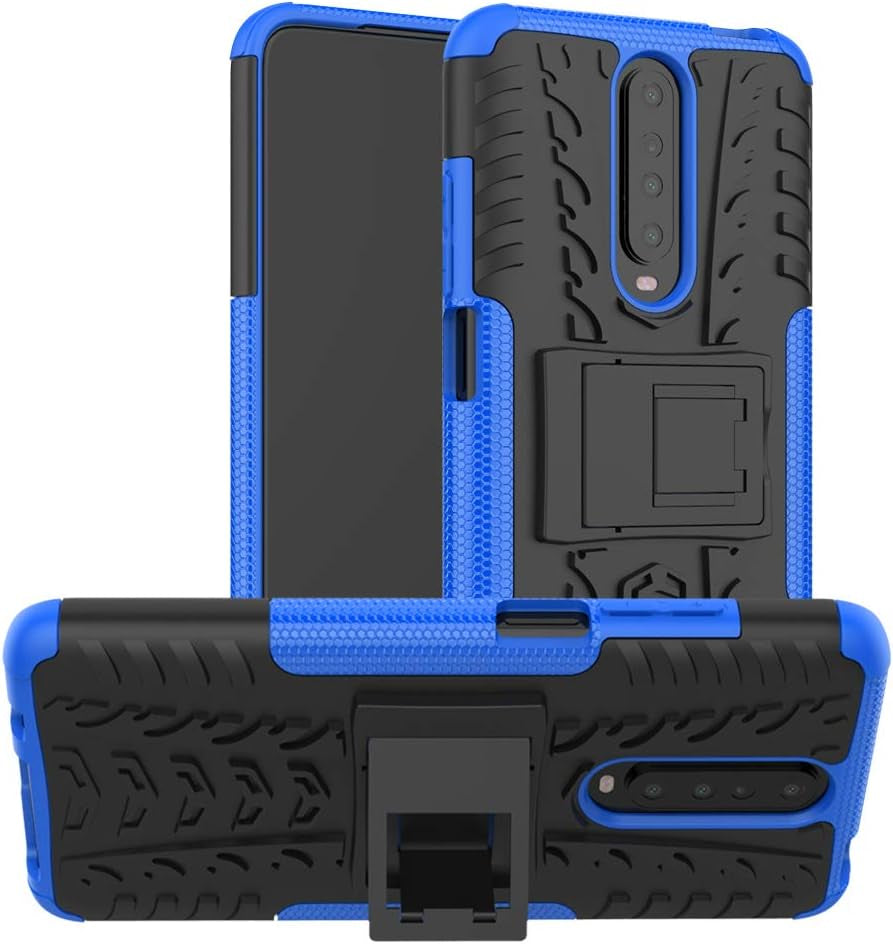 Wentian Xiaomi Redmi K30 / Poco X2 Case, Caseexpert® Heavy Duty Shockproof Rugged Impact Armor Hybrid Kickstand Protective Cover Case for Xiaomi Redmi K30 / K30 Pro/Poco X2 Green  CaseExpert Blue  